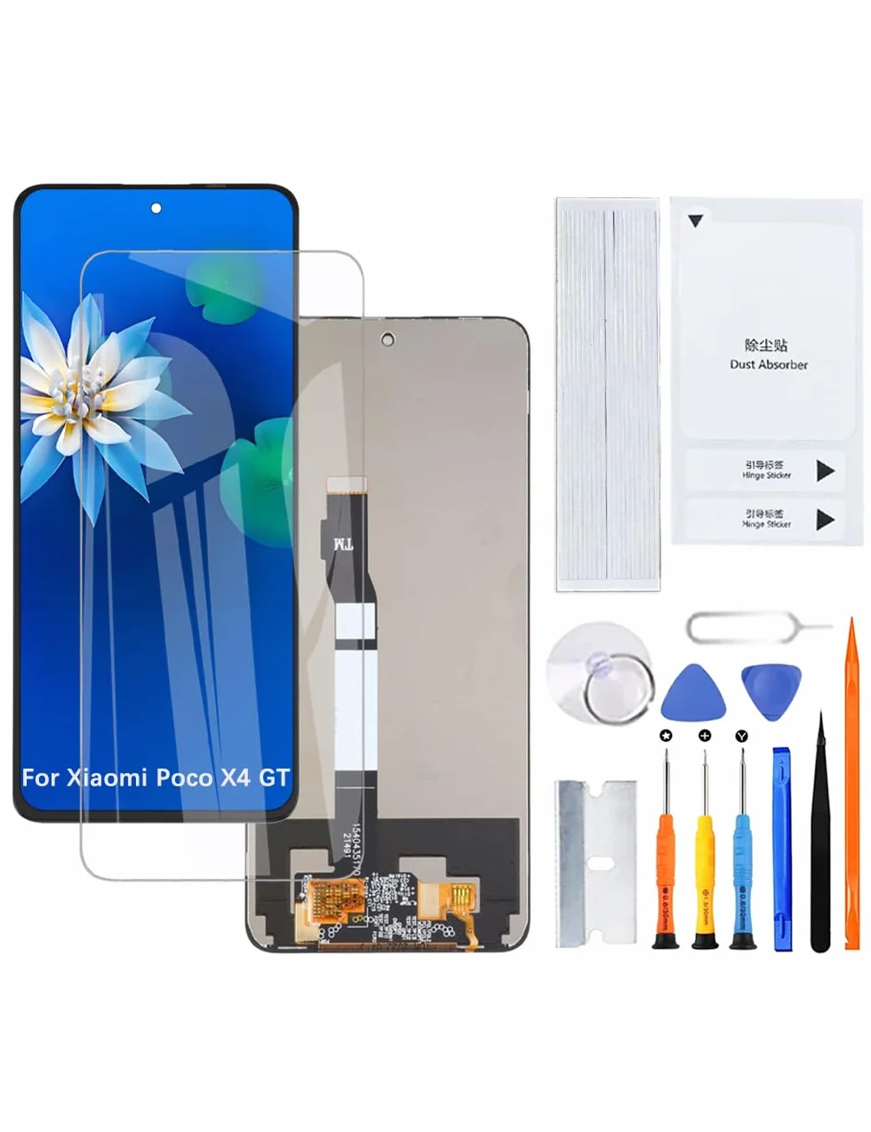 H&LYCYJ Wyświetlacz do Xiaomi Poco X4 GT 22041216G ekran LCD zamiennik zestawu z zestawem