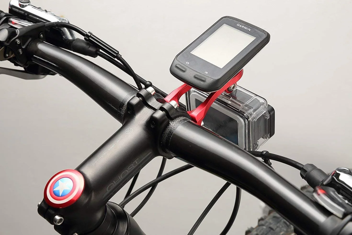 Panmout Best Tek Garmin Edge przedłużony uchwyt na kierownicę rowerową do adaptera NiteRider, sportowej kamery sportowej, Garmin Edge 25, 130, 200, 500, 510, 520, 800, 810, 820, 1000, 1030