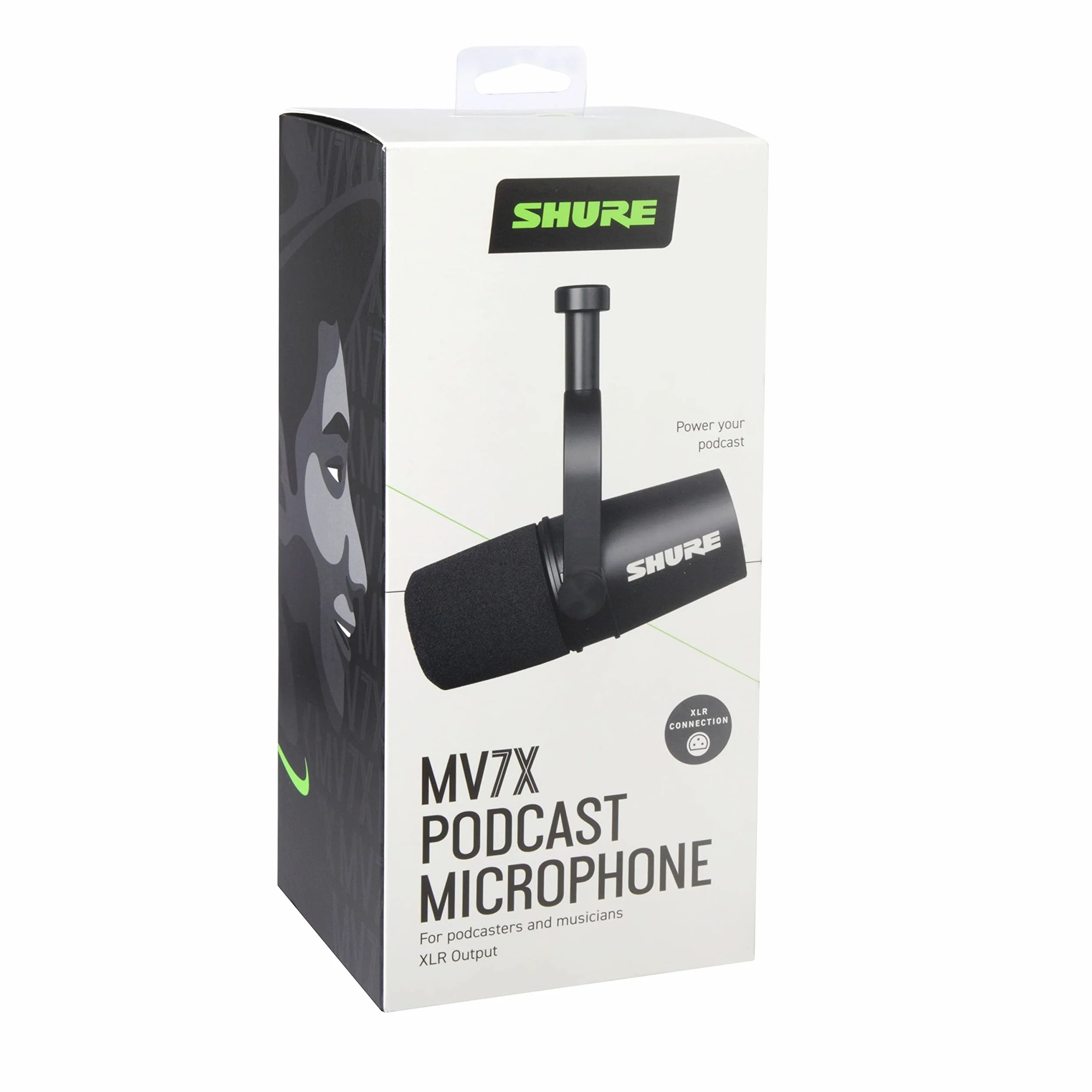 Shure MV7X XLR Pro Dynamic Mic Podcast Mikrofon - do podcastów i nagrywania wokalu, metalowa konstrukcja, kompatybilny ze statywem mikrofonowym - czarny