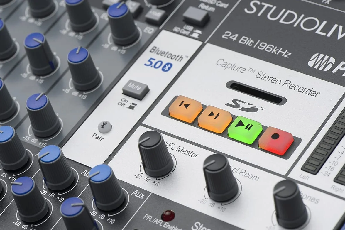 PreSonus StudioLive AR16c, 18-kanałowy, Hybrid Digital/Analog Performance mikser/USB-C-kompatybilny interfejs audio/stereo-SD-Recorder z oprogramowaniem do nagrywania