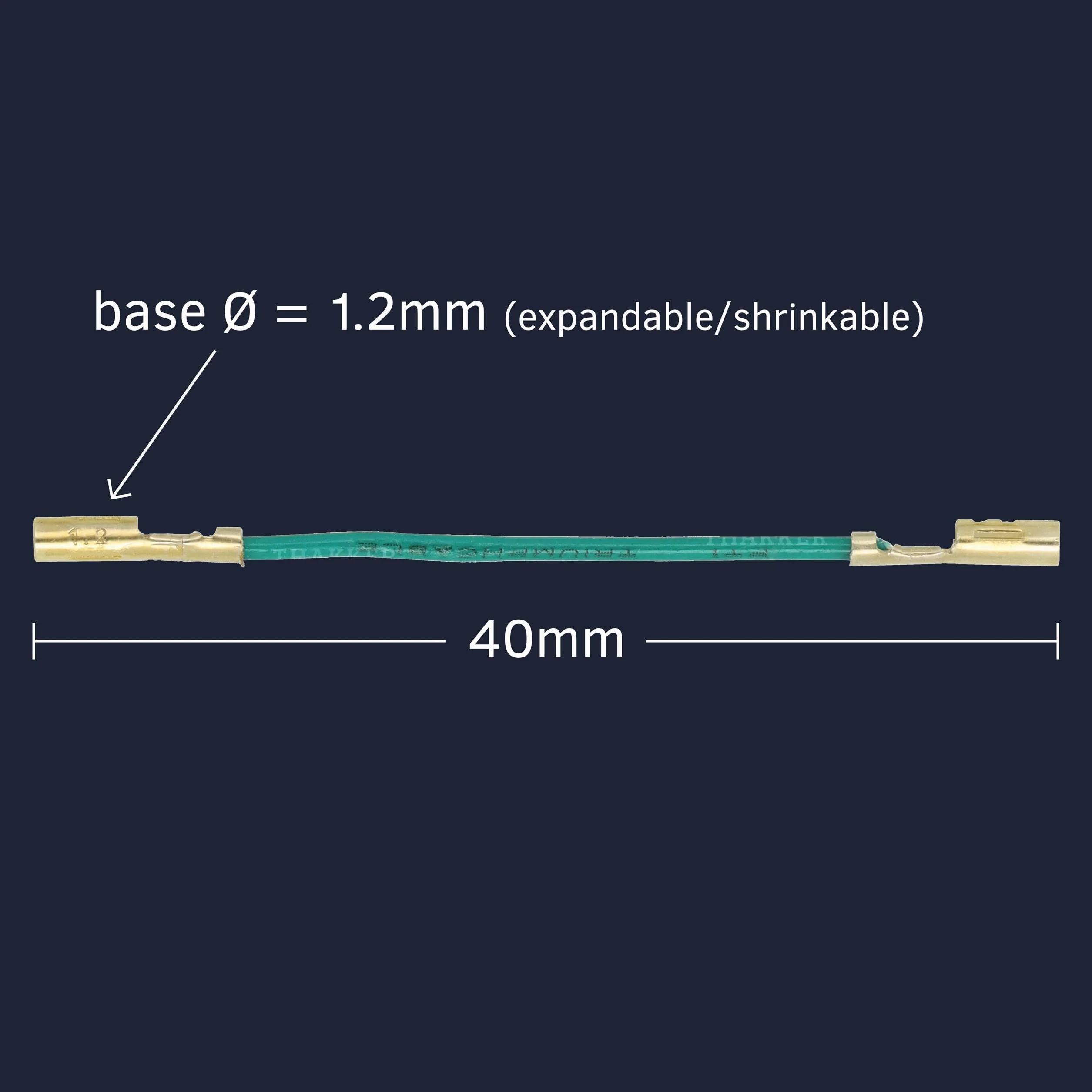 THAKKER HLW-01G zestaw kabli Headshell | NOWOŚĆ: Ulepszone dopasowanie zapewniające idealny kontakt | 6N-OFC: 99,9999% czysta miedź | 4 kolorowe kable gramofonowe | pozłacane | 40mm