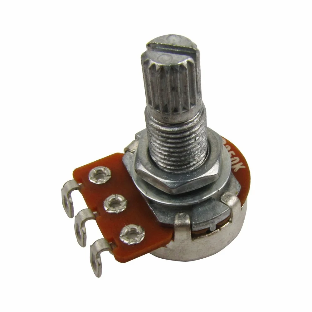 Musiclily Metryczna B250K Mini Potencjometr Gitarowa Liniowy Split Shaft Poti do Gitary Elektrycznej Basowej(2 szt.)