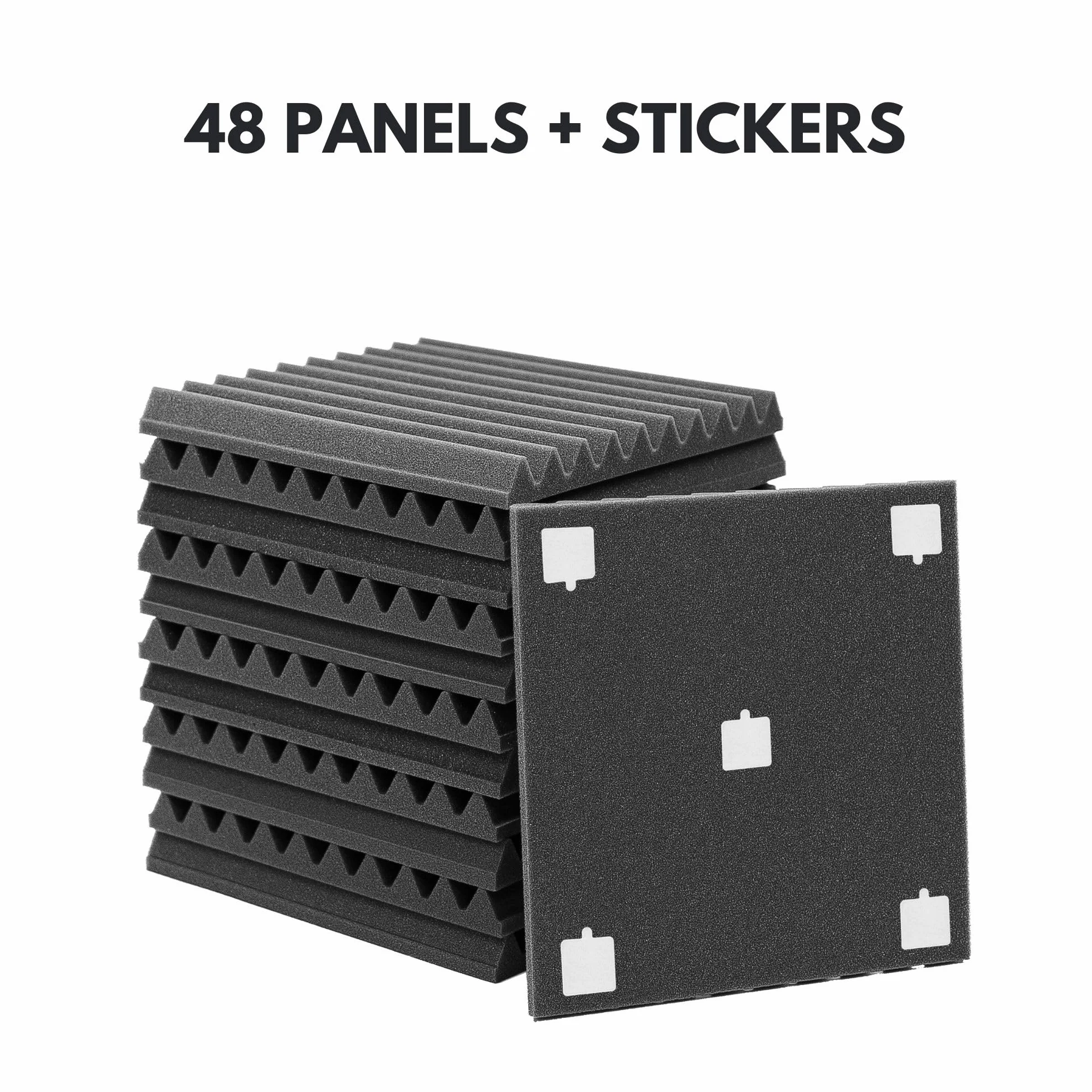 Panele akustyczne 30x30x3 cm ognioodporne pianka redukcja szumów zestaw 48 sztuk