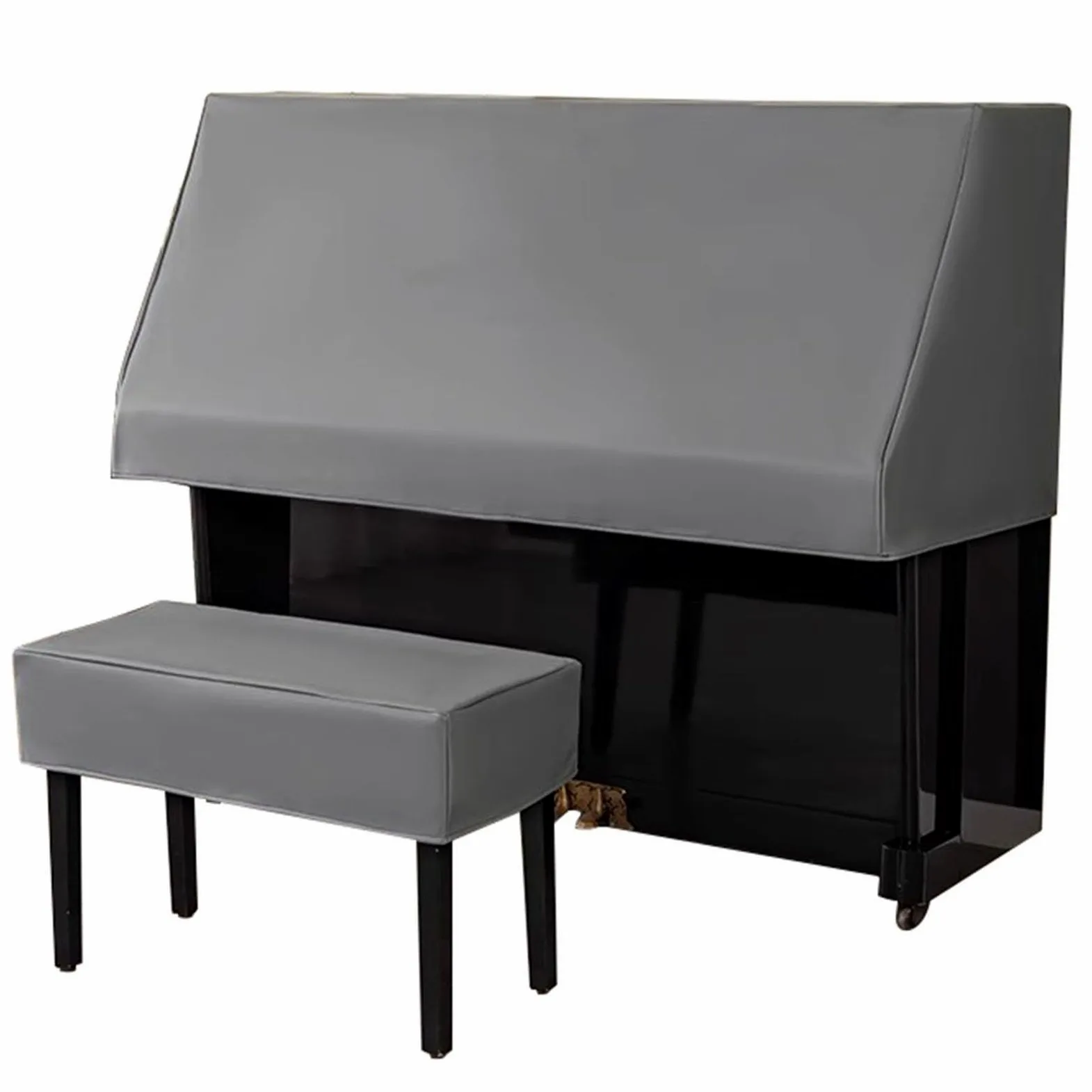 Pokrowiec na klawiaturę pianina Pokrowiec na pianino — konstrukcja półowinięta Pyłoszczelny i wodoodporny pokrowiec na fortepian z osłoną stołka Upewnij się, że pianino nie jest uszkodzone (A, 153 *