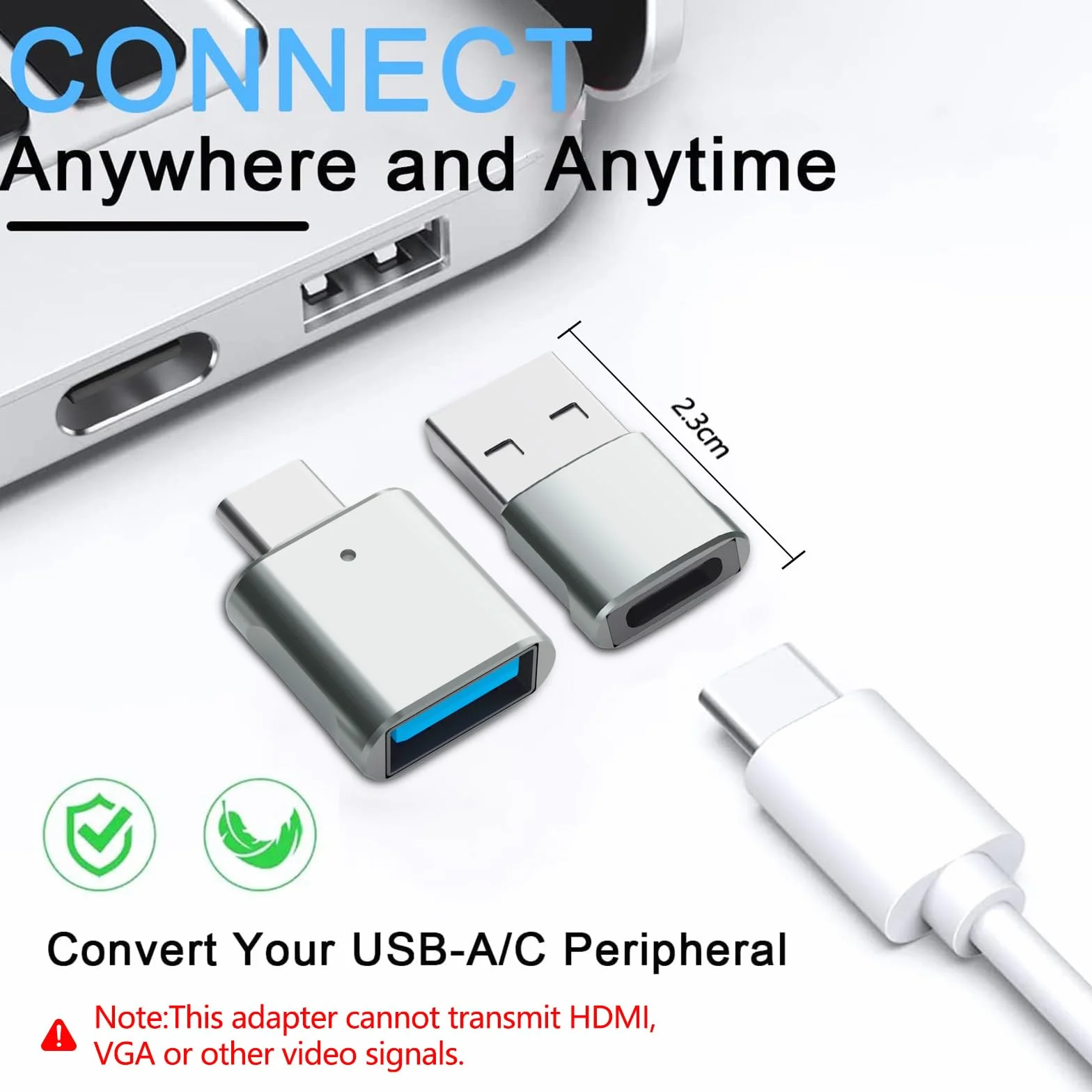 Oliveria Adapter USB A na USB C, do iPhone'a 15, MacBook Pro 2022/2021/2020