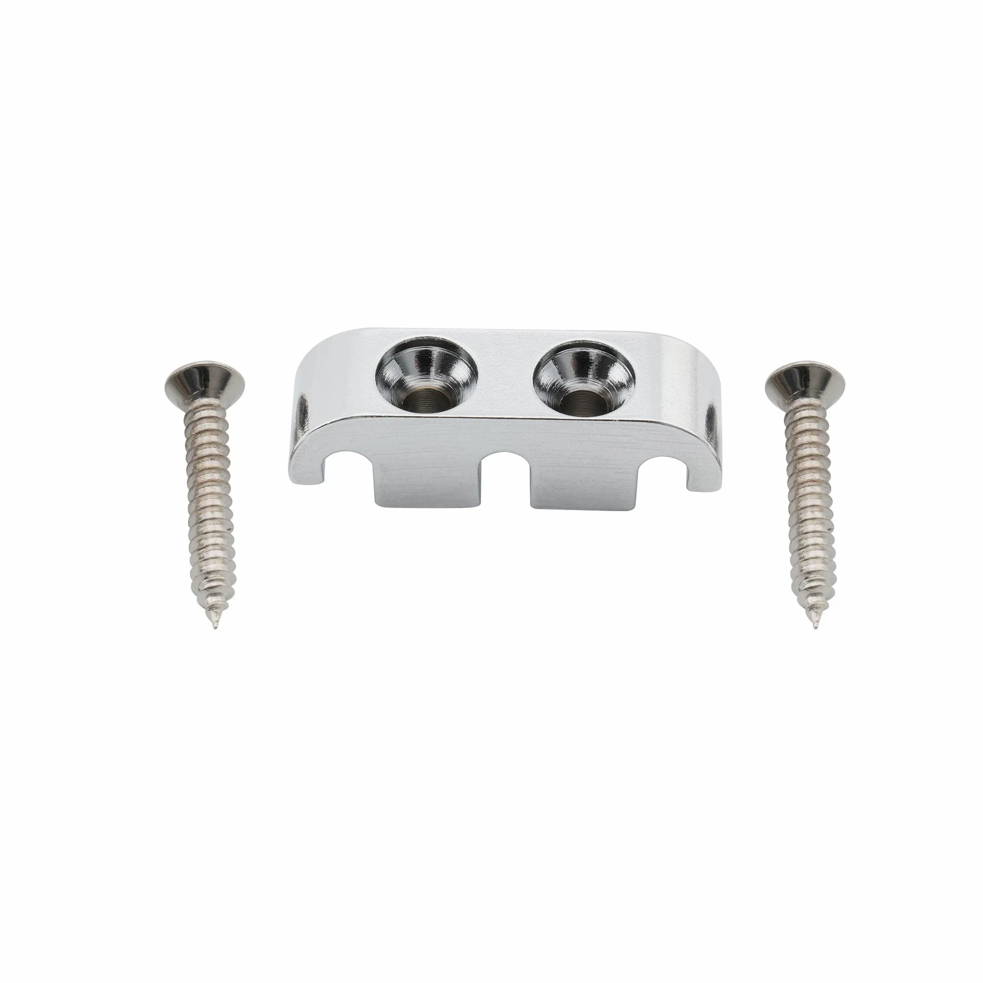 Musiclily Pro 25mm Mosiądz Docisk Strun Basu do 5 Strunowego Gitary Basowej, Chrom