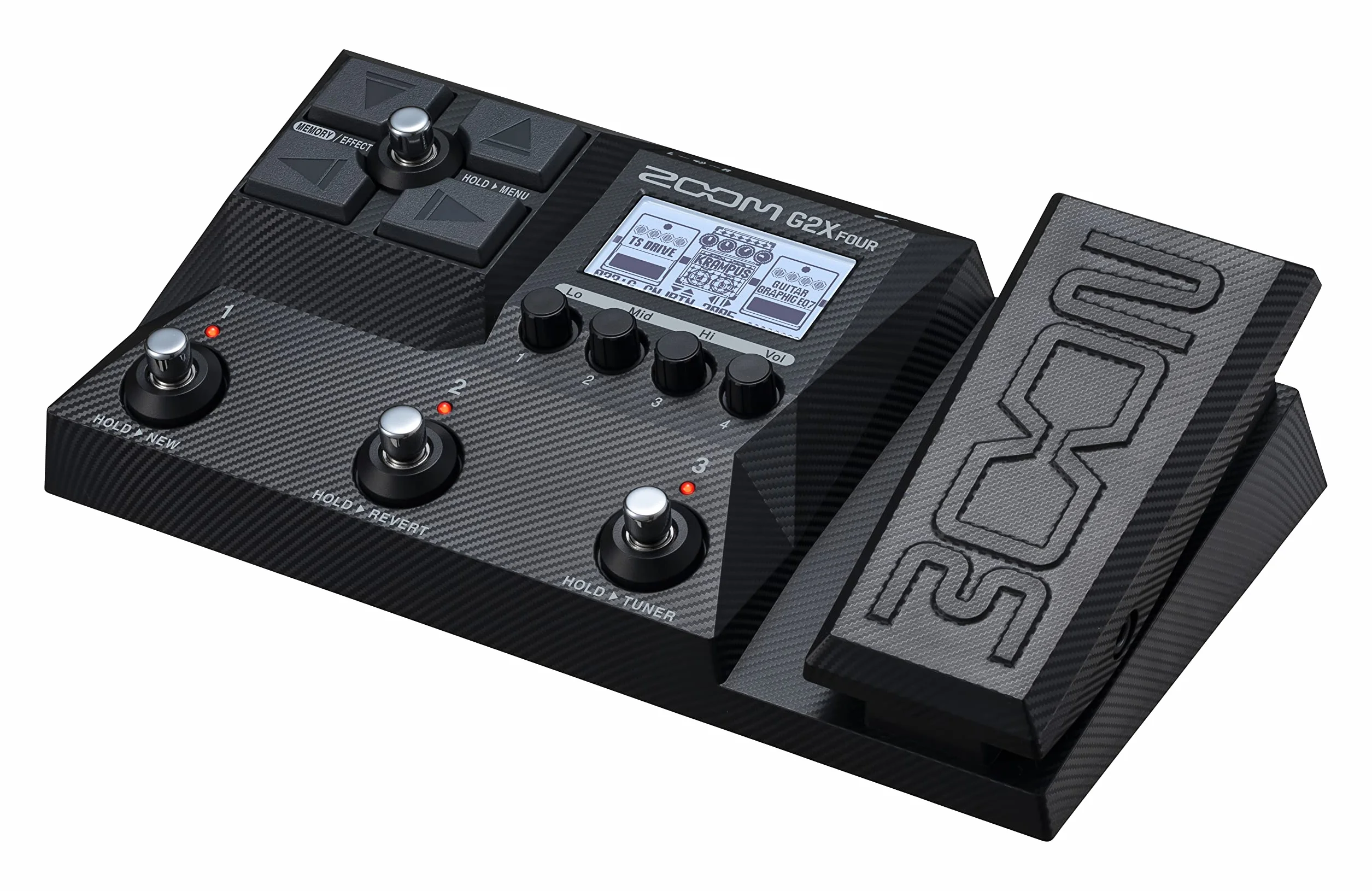 ZOOM G2X FOUR Kompaktowy Pedał ekspresji wieloefektowy do gitary, modelowanie wzmacniacza, modelowanie efektów z pedałów boutique, technologia IR dla sceny i studia