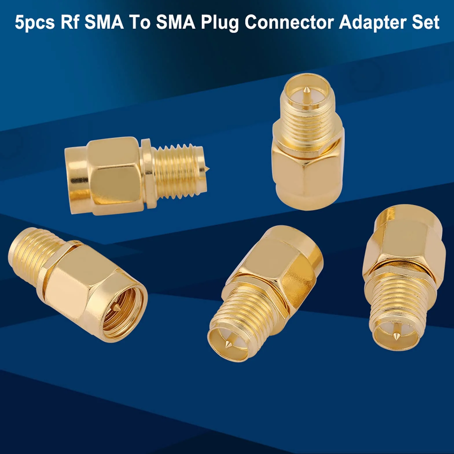 5 sztuk terminatorów koncentrycznych SMA Plug to RP-SMA RF 50ohm Coaxial Plug Adapter Set