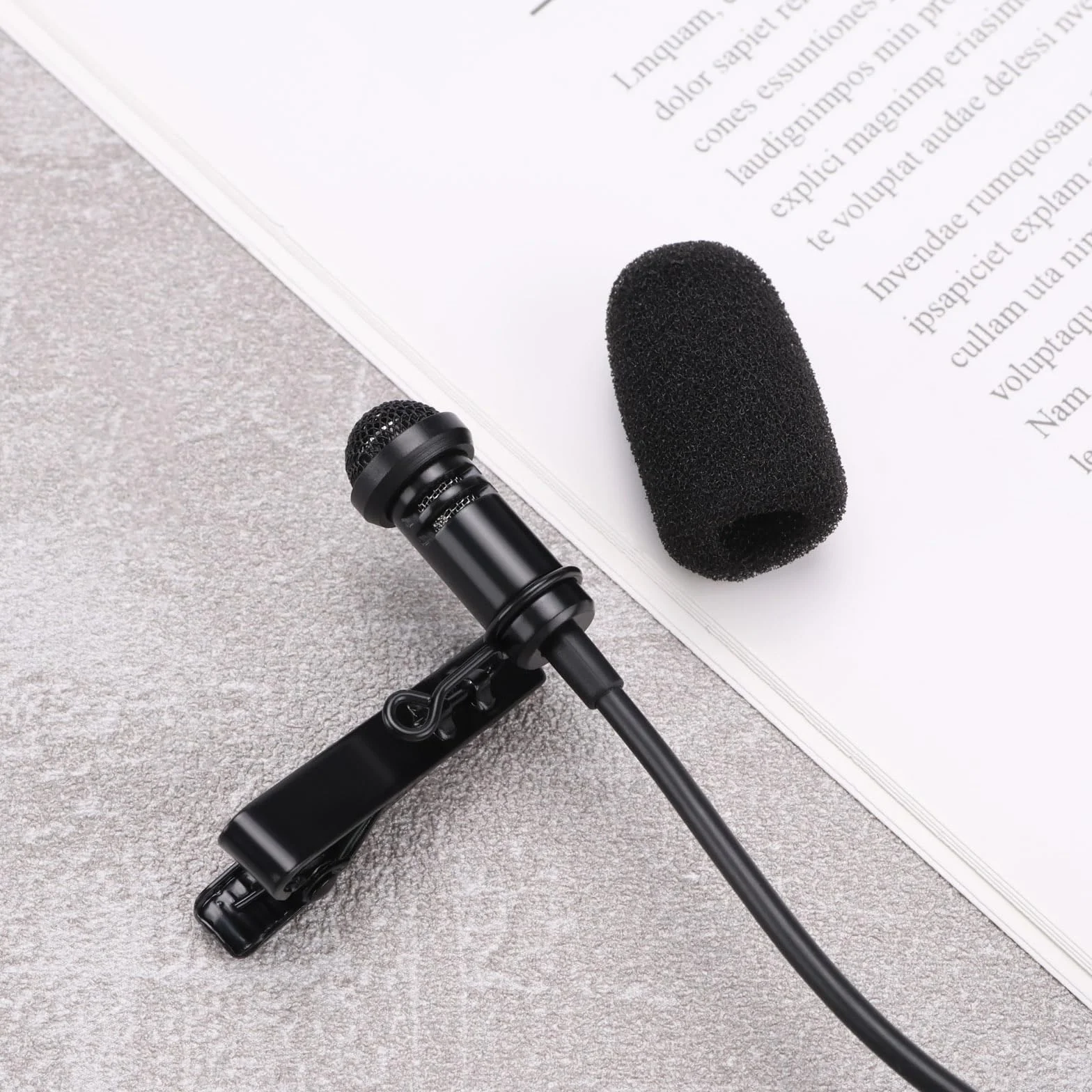Mikrofon krawatowy wielokierunkowy 3,5 mm TRS do vlogowania, wywiadów, streamingu, wykładów, nadajników kompatybilny z Rode Wireless GO 2 / II