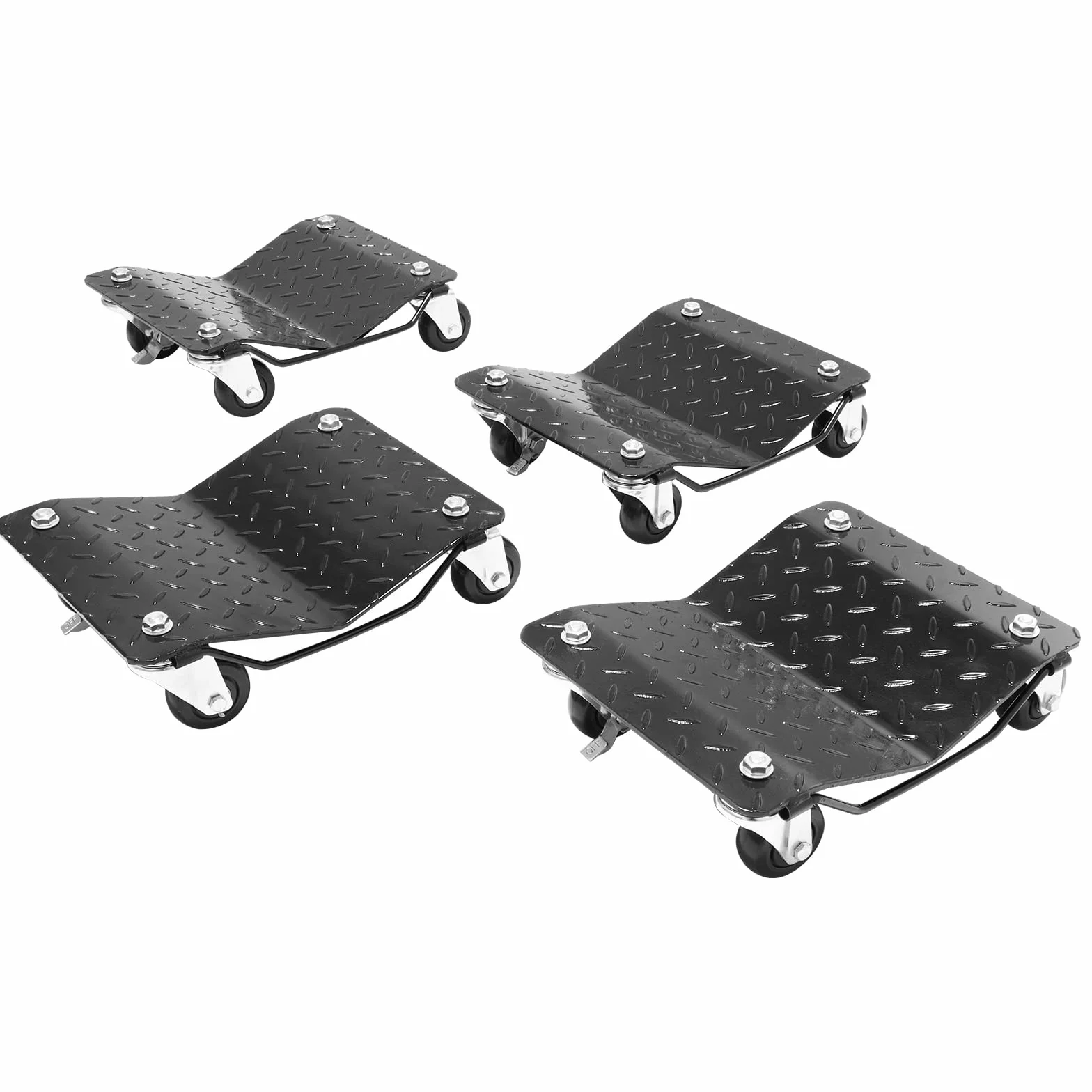 VEVOR Wheel Dolly, 2722 kg, zestaw 4 sztuk, do przenoszenia samochodów, ciężarówek, przyczep, motocykli i łodzi