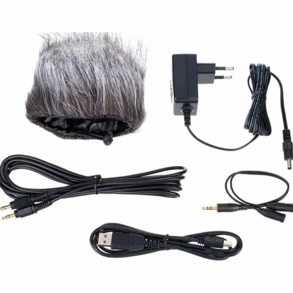 ZOOM APH-4nPro Zestaw akcesoriów do H4n Pro – Osłona przeciwwiatrowa, kabel rozdzielający, USB, adapter DSLR