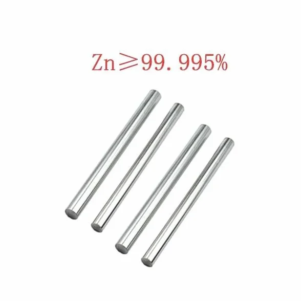 4 sztuki Czysta Pręt cynkowy 10mm, Zn Rod, Czystość 99,995%, średnica 10mm, długość 100mm