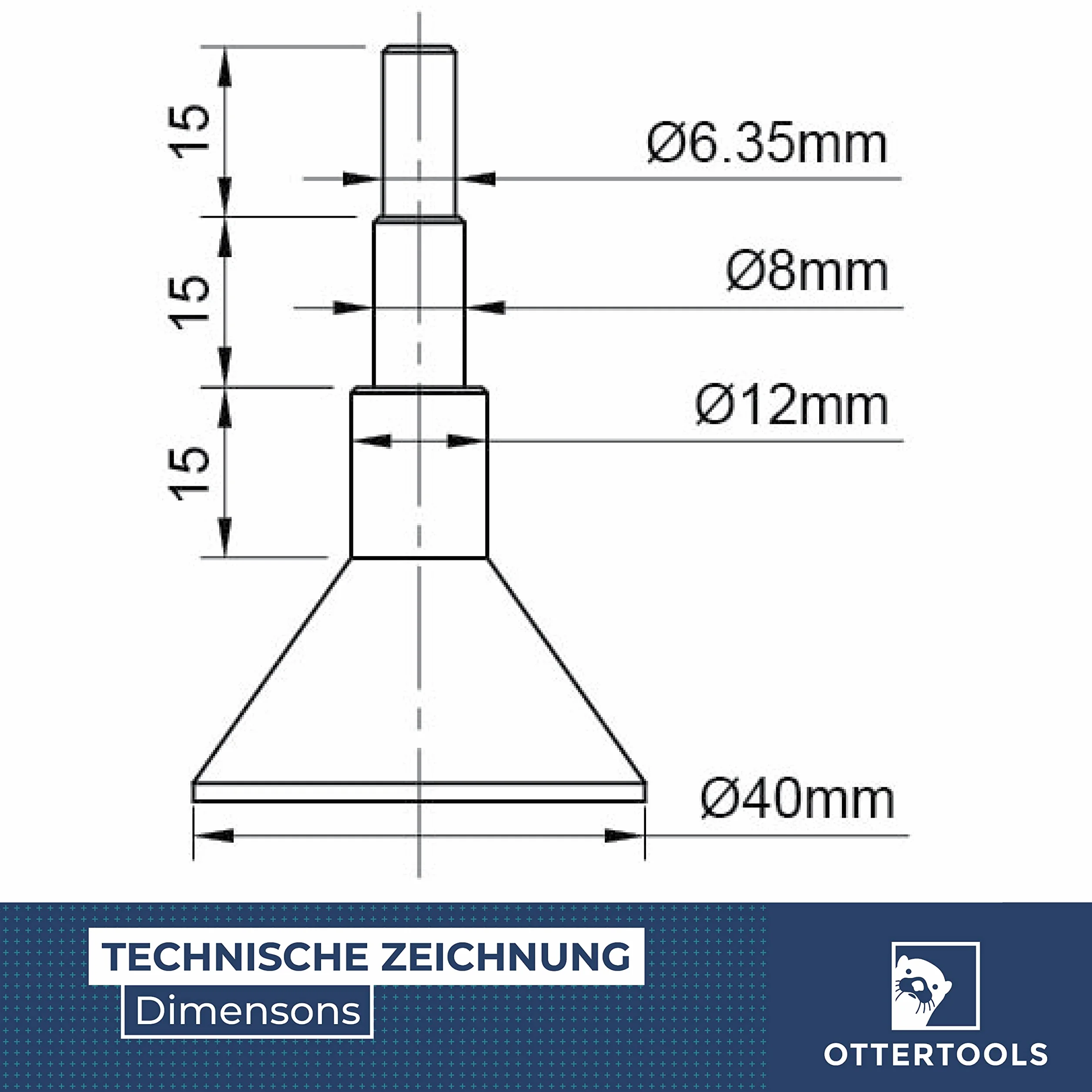 Stalowy trzpień centrujący/pomoc centrująca do pierścieni kopiujących na frezarkach 40 mm - ZH40