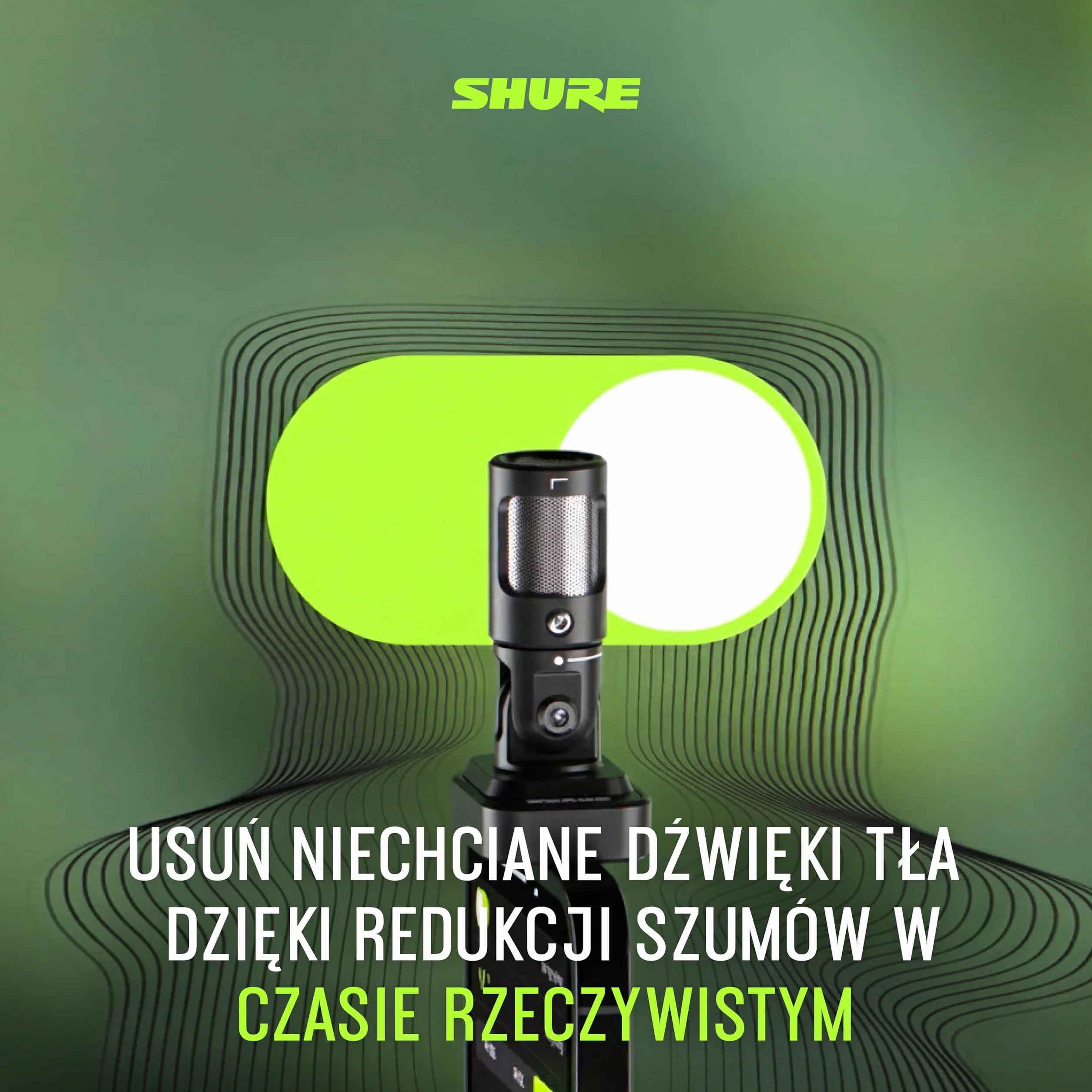 Shure MV88 USB-C Mikrofon, do nagrywania i vlogowania na iPhone i Android, z trybem automatycznego poziomu, odszumianiem w czasie rzeczywistym i czterema wzorami biegunowymi - czarny