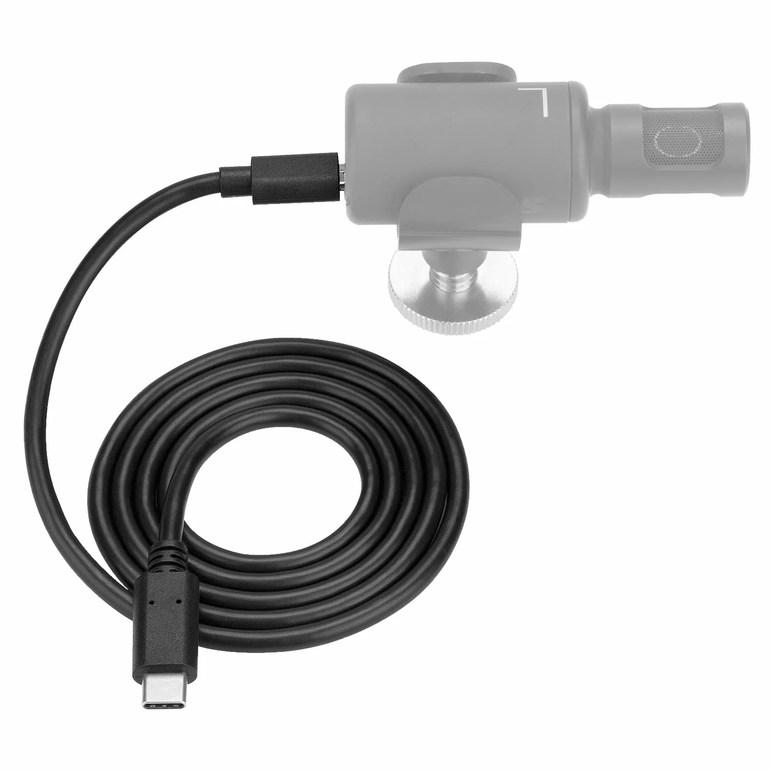 Geekria dla twórców kabel do mikrofonu USB-C na micro USB, kompatybilny z Shure MV88+, MV5, MV51, MVi, zamienny przewód mikrofonowy 1 ft / 100 cm (czarny)