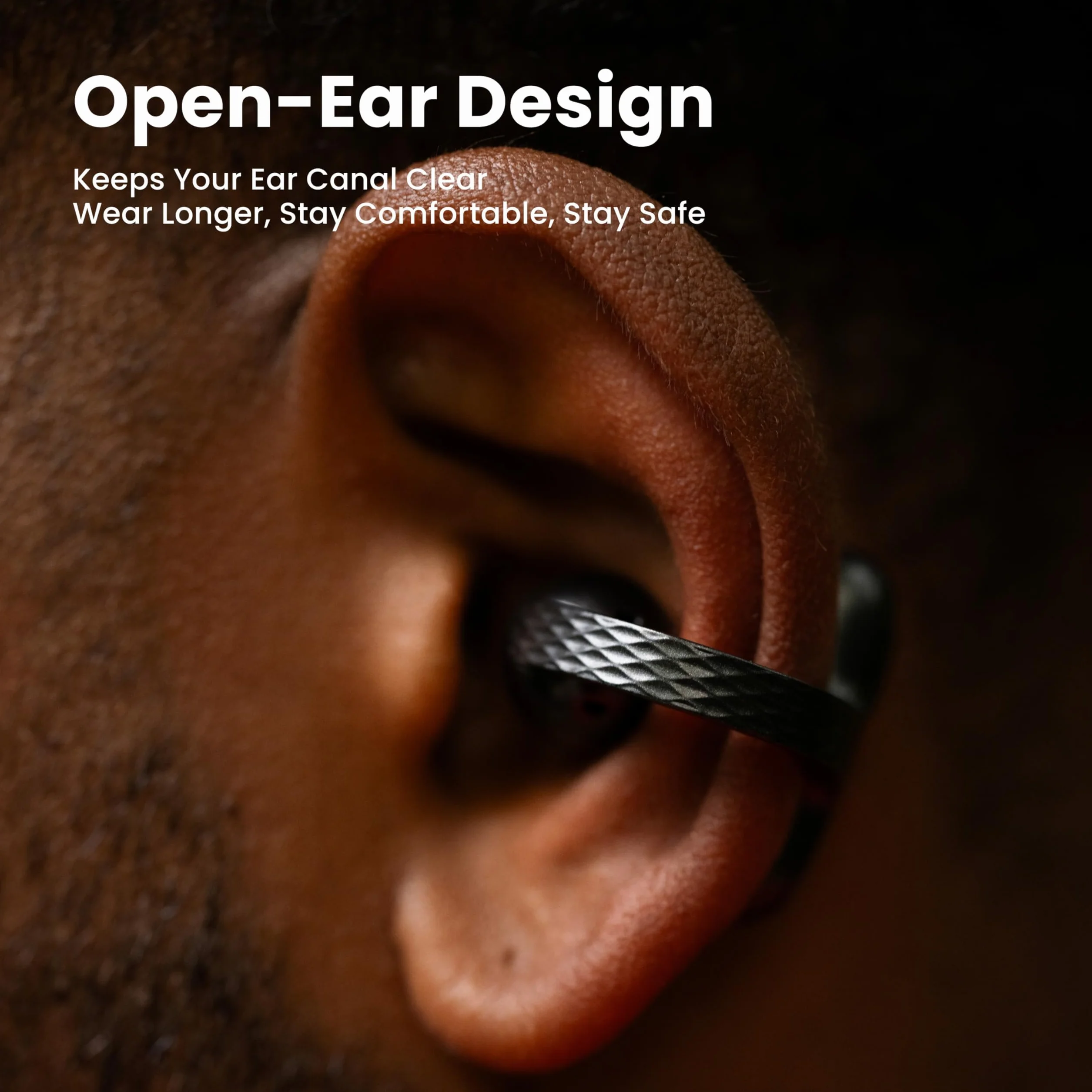 Amazfit Słuchawki Up OWS Open Ear Bezprzewodowe słuchawki douszne z Bluetooth 5.3, łatwe sterowanie dotykowe, wodoodporność IPX 4, redukcja szumów tła AI, słuchawki kompatybilne z systemem Android i