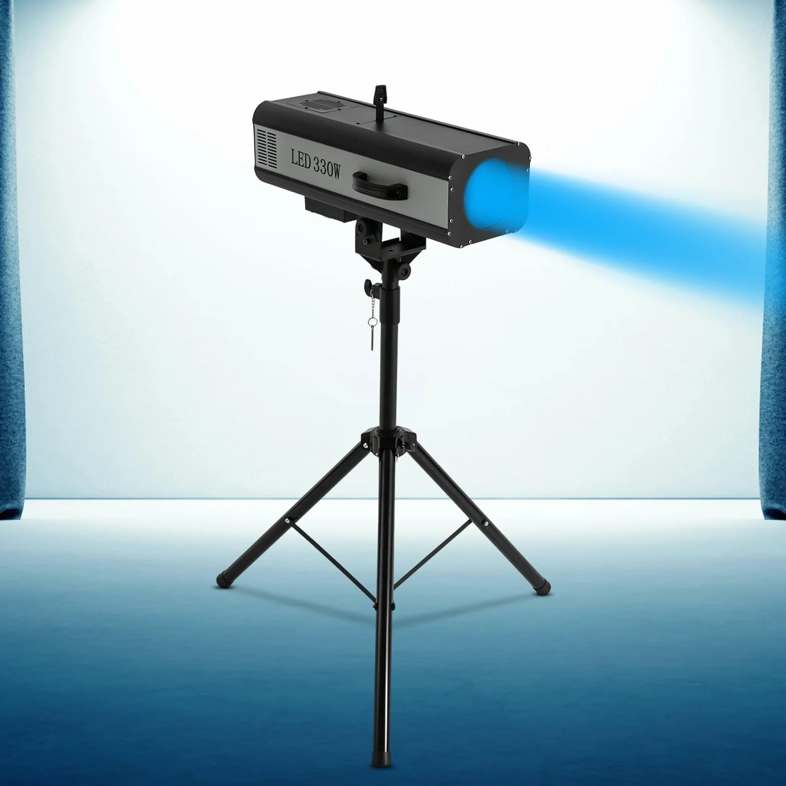 Oświetlenie sceniczne LED, oświetlenie sceniczne, światło imprezowe ze statywem 330 W, reflektor do teatru, na wesele, DJ, pokazy, 6 kolorów, 3200 K, 5600 K, 6000 K, bezstopniowy efekt świetlny, IP20