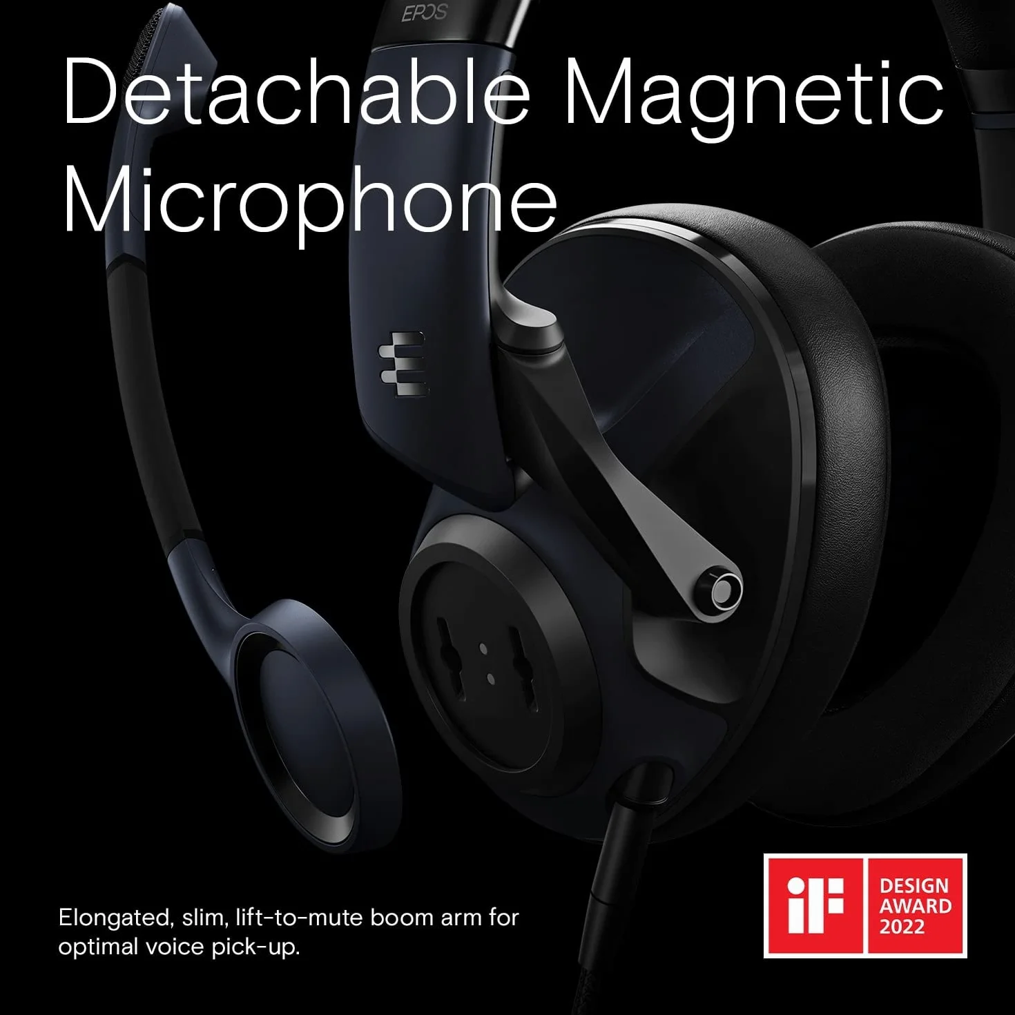 EPOS H6Pro Closed, Słuchawki do zestawu słuchawkowego z mikrofonem - Nauszne - Zamknięta akustyka - Lekki pałąk - Podnieś, aby wyciszyć - Wygodne - PC, Mac, PS4, PS5, Xbox Series X, Xbox One, Przełącznik Nintendo (czarny)