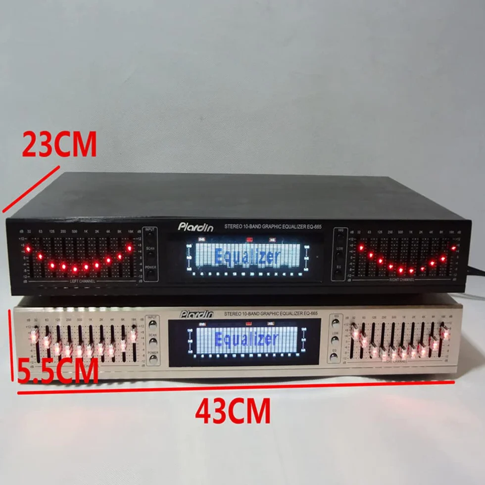 Alto Podwójny 10-pasmowy korektor graficzny EQ zbalansowany mikser stereo z Bluetooth, czarny