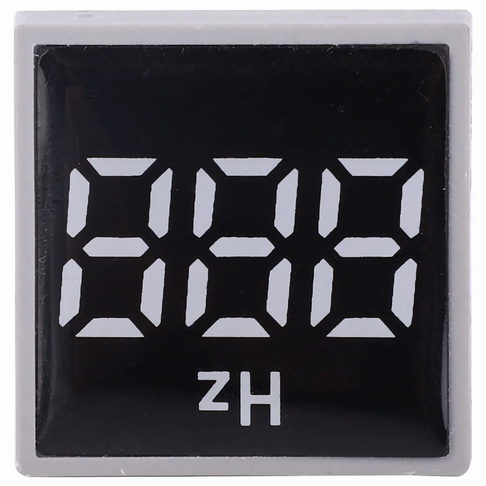 AC100~380V 20~75Hz Quadratische Digitalanzeige LED-Anzeige Lichtfrequenzmesser Elektrizität Hertz-Anzeige Messgerät(White)