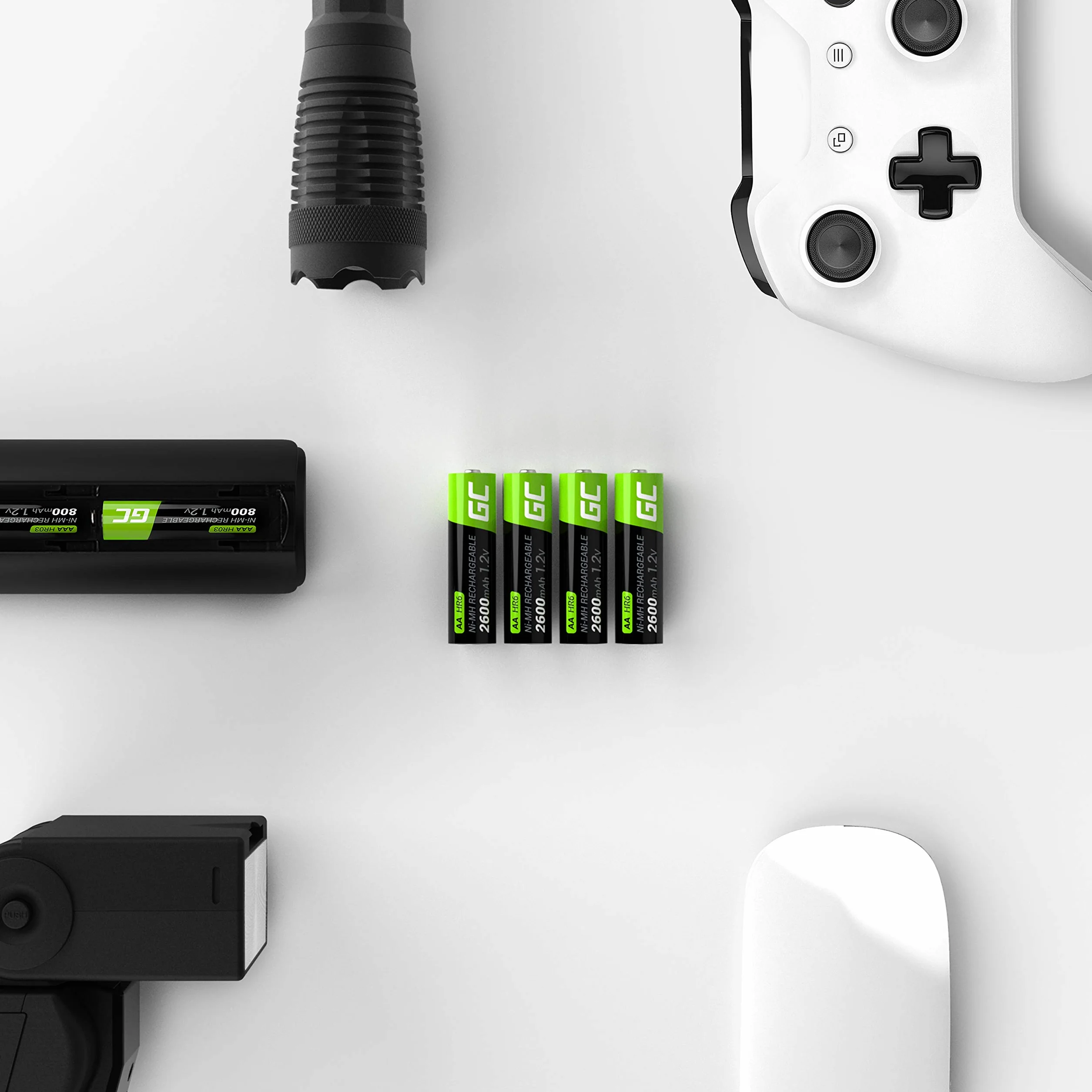 Green Cell 4x Akumulatory Paluszki AA R6 2600mAh Ni-MH – wysokiej jakości akumulatory niklowo-metalowo-wodorowe, ładowalne, trwałe i kompatybilne ze wszystkimi ładowarkami do AA