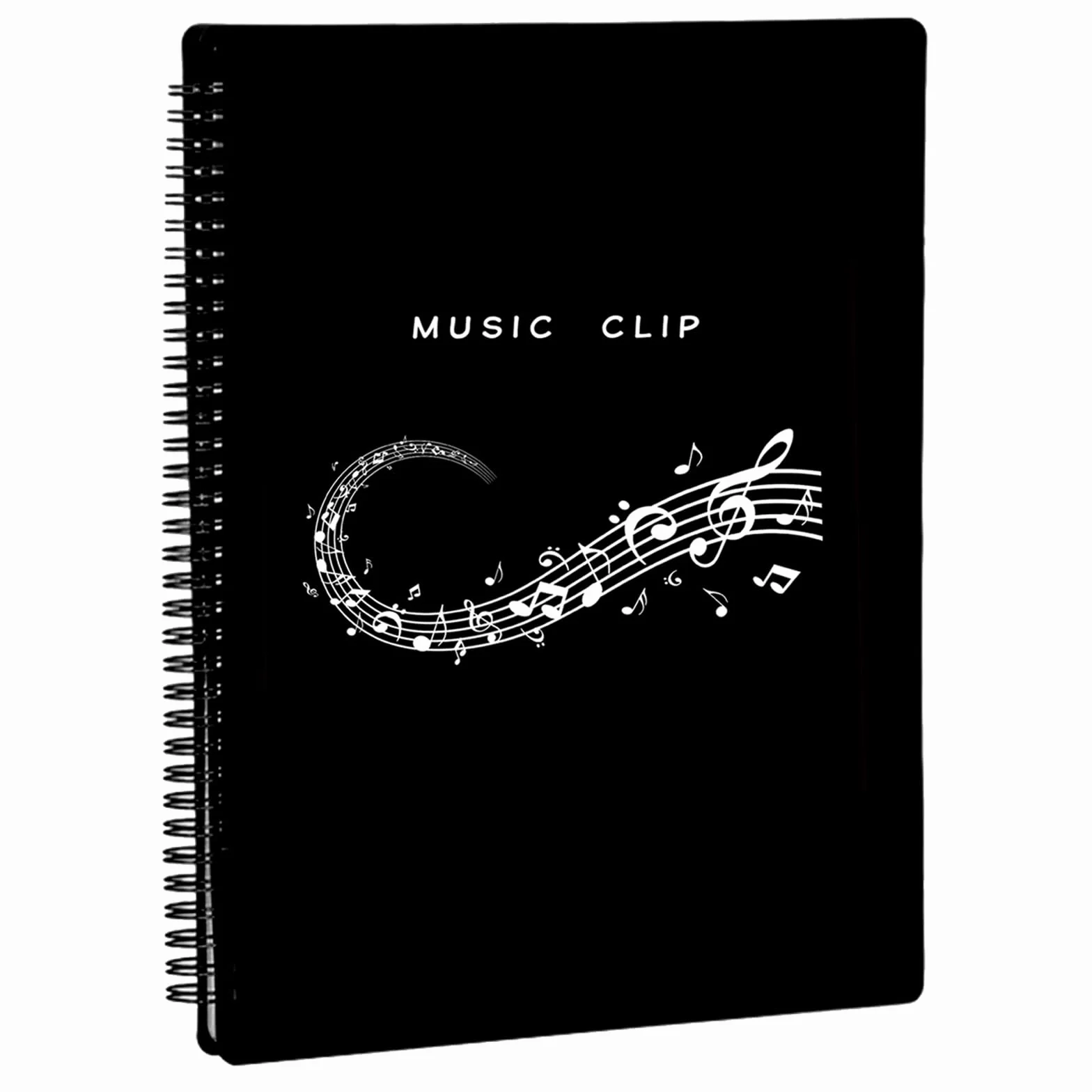 Teczka na Nuty A4 - Czarna, 30 Kieszeni/90 Stron, dla Muzyków i Zespołu Music Note