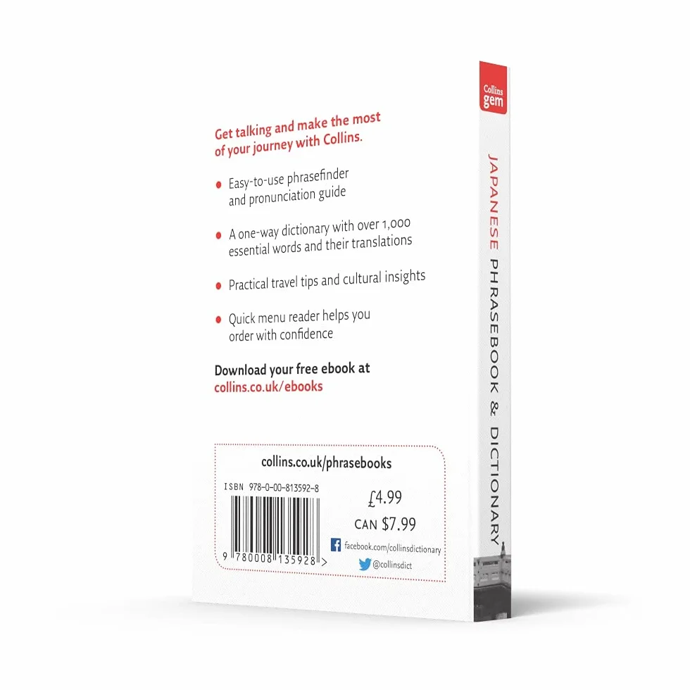 Collins Japanese Phrasebook and Dictionary Gem Edition: Essential phrases and words in a mini, travel-sized format