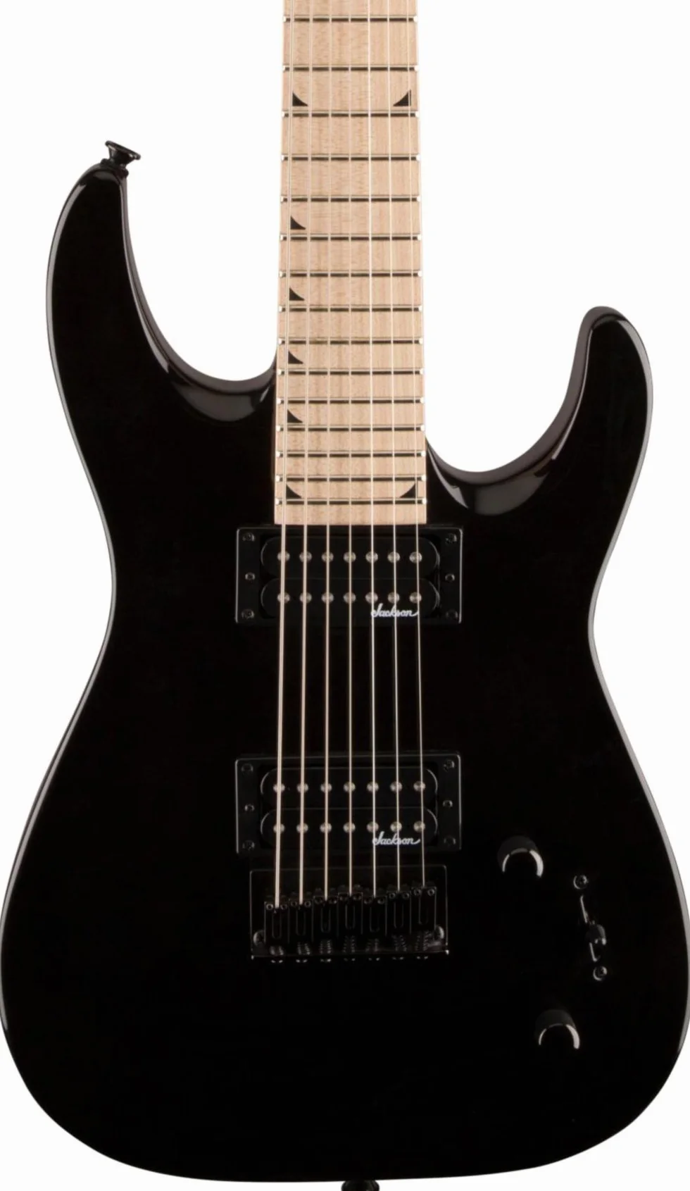 Jackson Special Edition JS22-7 DKA-M Dinky 7-strunowa gitara elektryczna, humbucker o wysokiej wydajności, 24 progi, mostek z twardym ogonem, czarny połysk