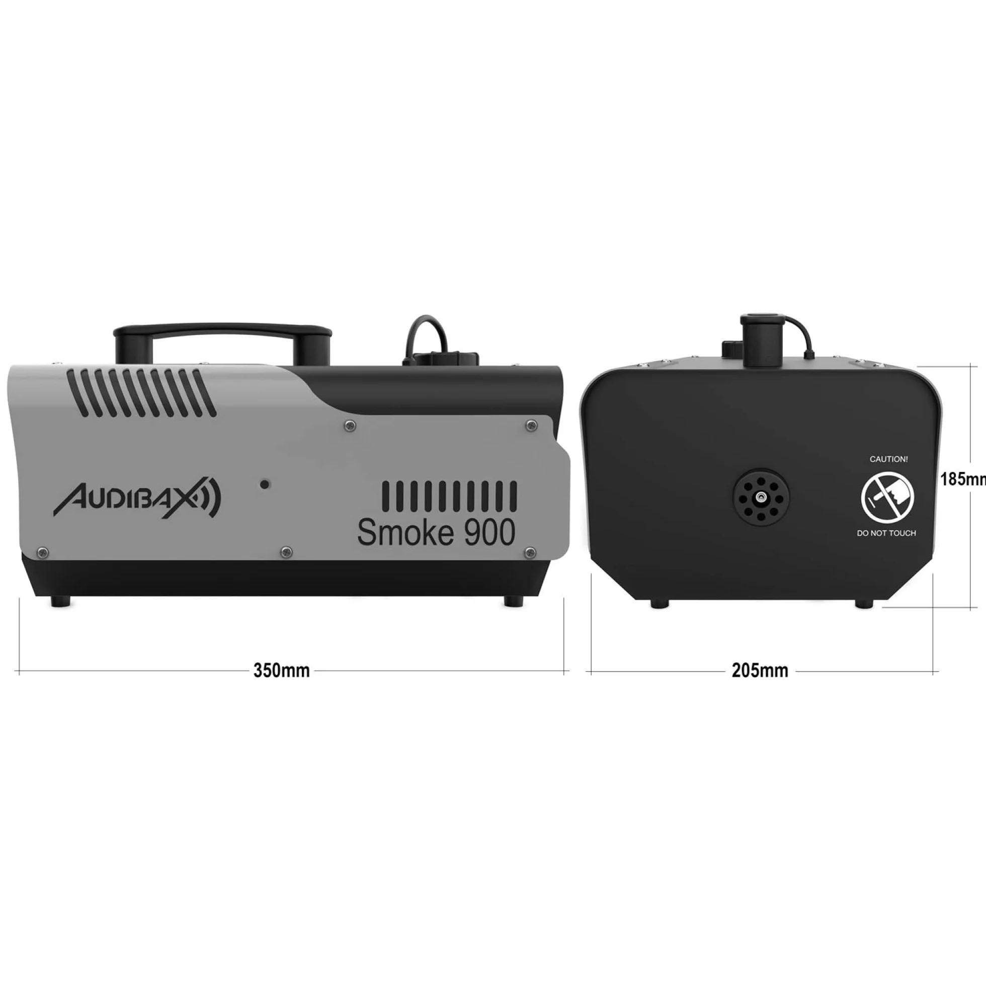Audibax Smoke 900 - Podświetlana maszyna do dymu LED RGB - Zdalne sterowanie przeciwmgielne - moc 900 W - Pojemność 0,9 l - Dym na minutę 280 m3 - ogrzewanie w 4 minutach