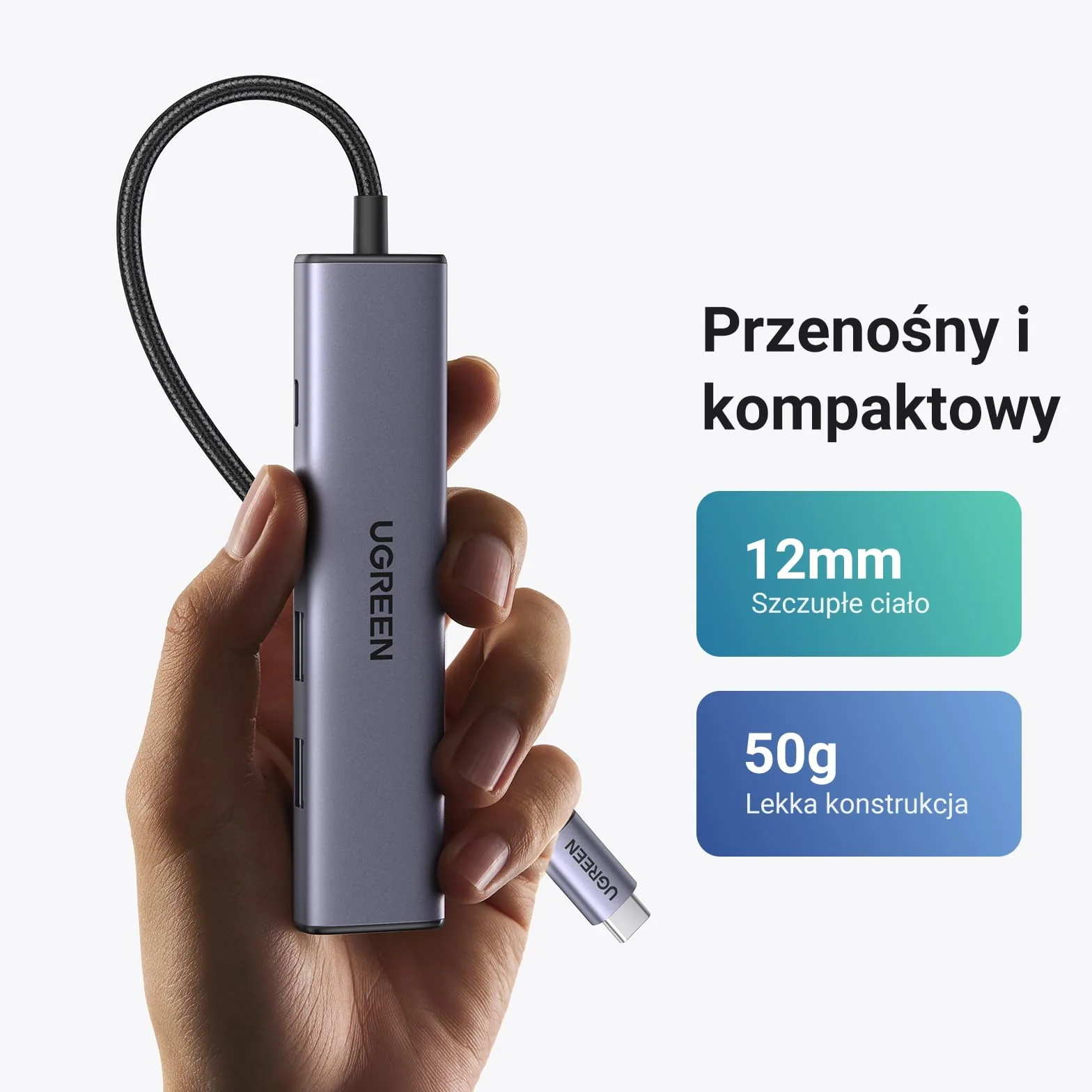 UGREEN Revodok USB C Hub PD100W, 4K HDMI, 3 porty USB A, adapter USB C kompatybilny z serią iPhone 16, Galaxy S24, Surface, MacBook Pro/Air, iPad Pro/Air, Steam Deck itp.