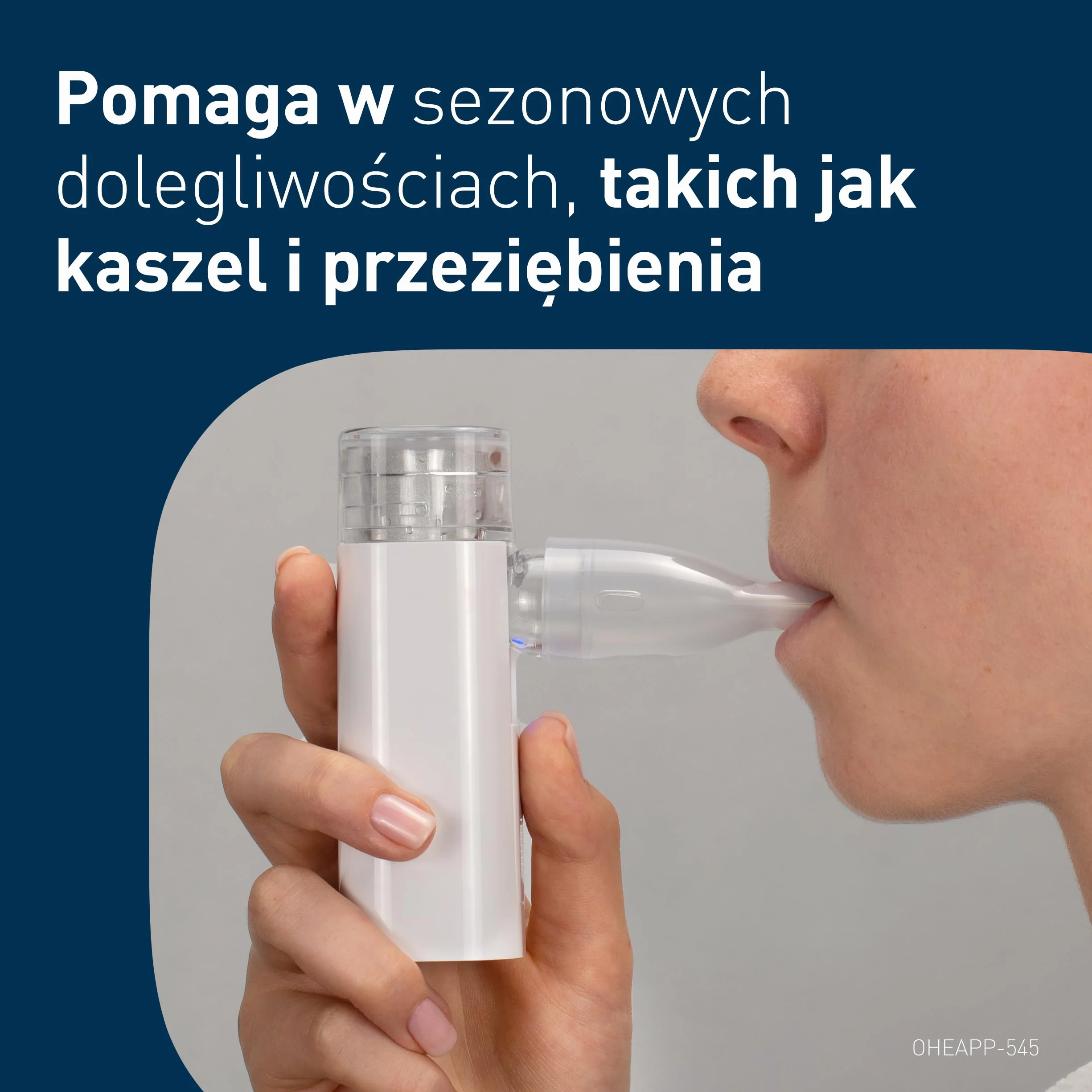 mini Air 360+ Dystrybuowany przez OMRON | Przenośny cichy nebulizator dla dorosłych i dzieci | Z dwoma rozmiarami maski i ustnikiem | Do łagodzenia kaszlu i przeziębienia | Ładowany przez Micro-USB