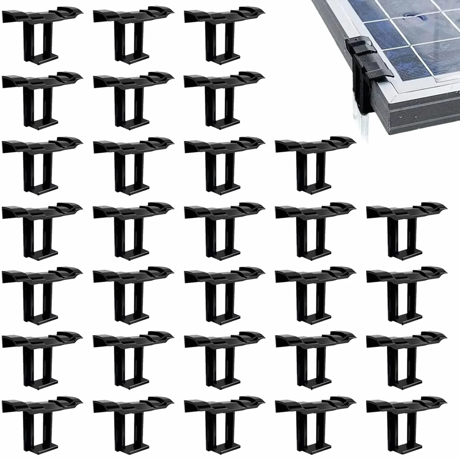 30 sztuk uchwytów do paneli słonecznych 30 mm, akcesoria solarne, klipsy do odpływu wody, klipsy do odpływu wody, moduły PV, plastikowy klips odwadniający PV, do uchwytu, paneli solarnych