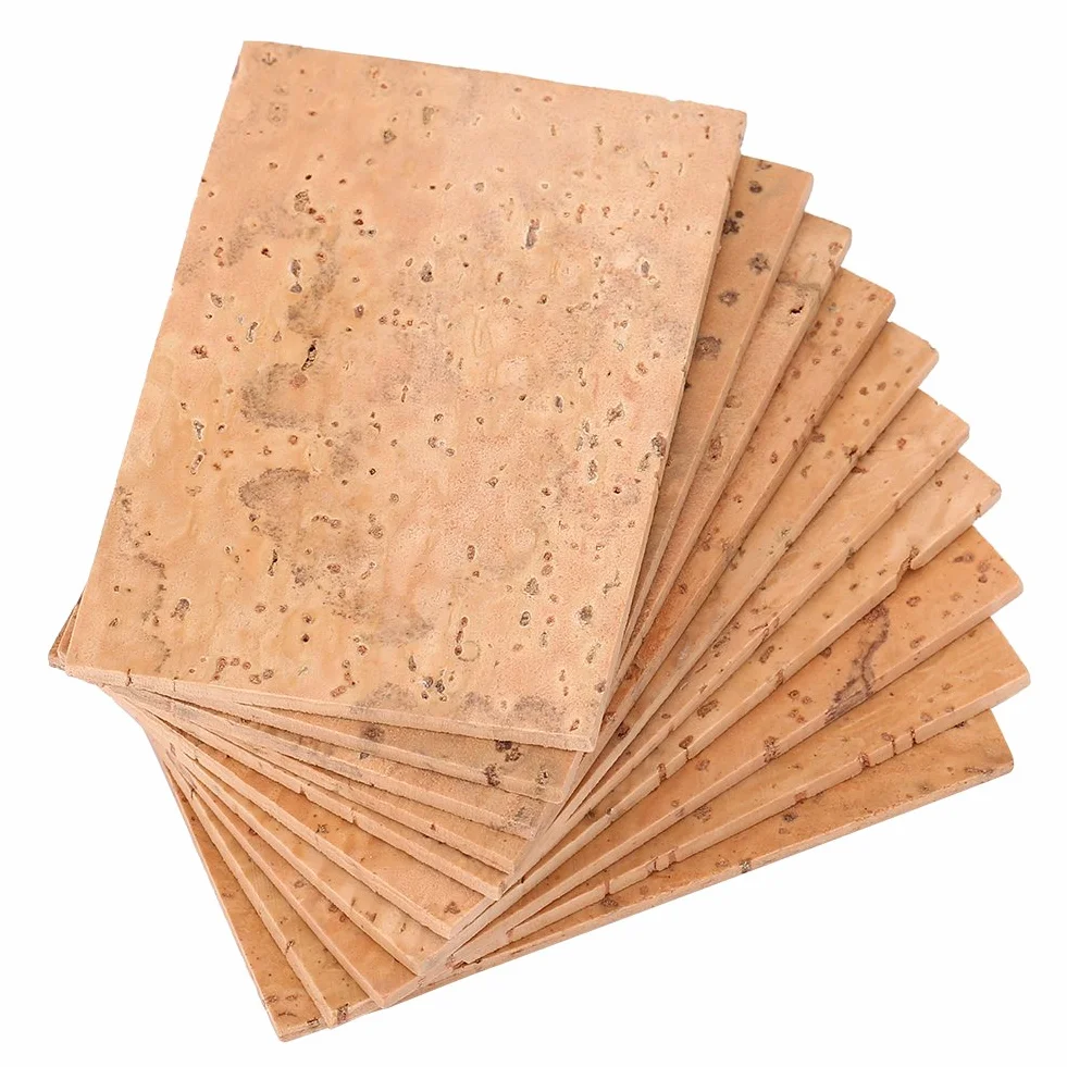 Tbest Saxophon Neck Cork, 10 Stück Universal Saxophon Hals Kork Korkplatte Sax Hals Joint Kork Blatt für Alt/Sopran/Tenor Instrument Ersatz Zubehör