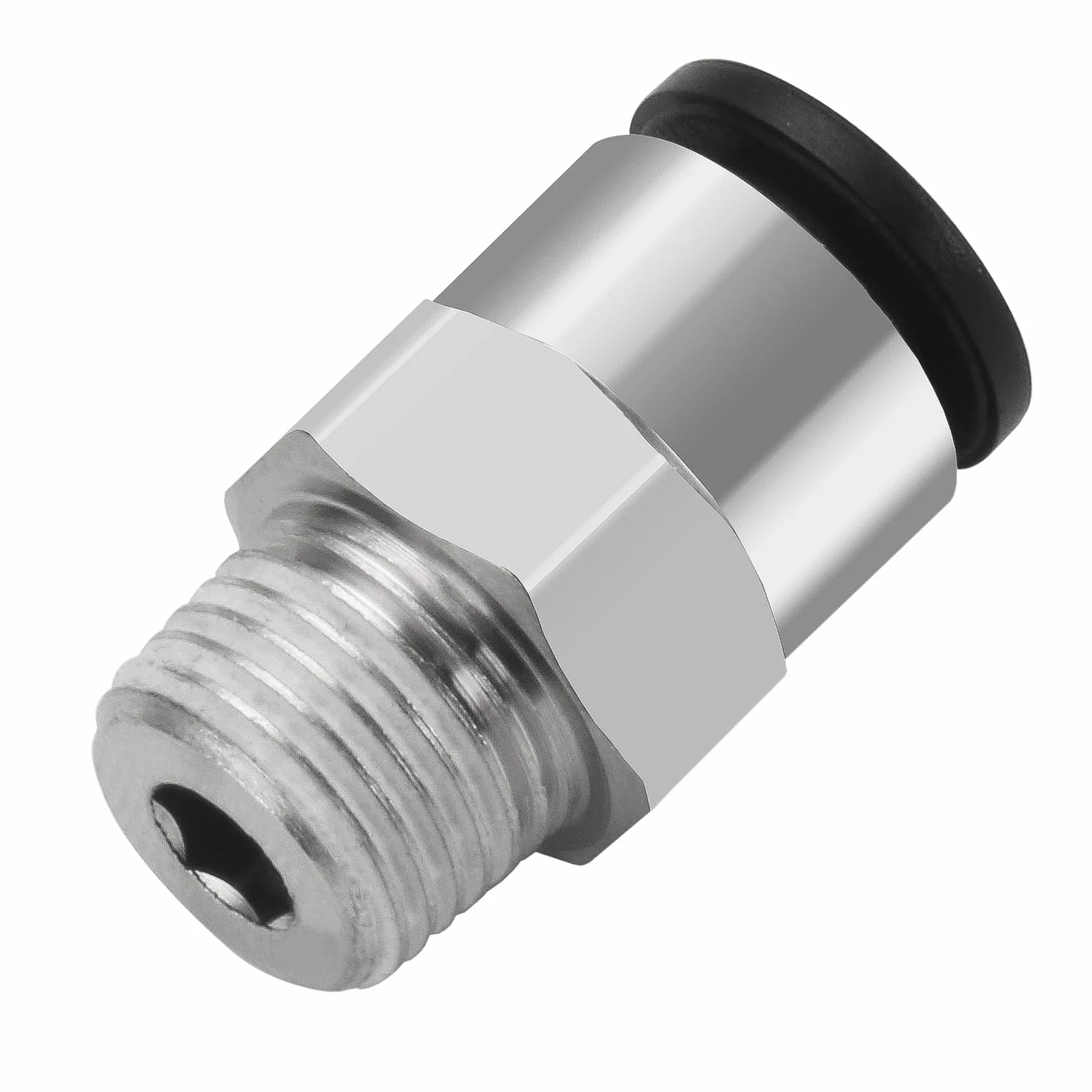 Heschen Szybkie połączenia PC6-01 6mm Push In Joint Thread Male 1/8" Quick Fittings Pneumatyczne złącze 10 sztuk