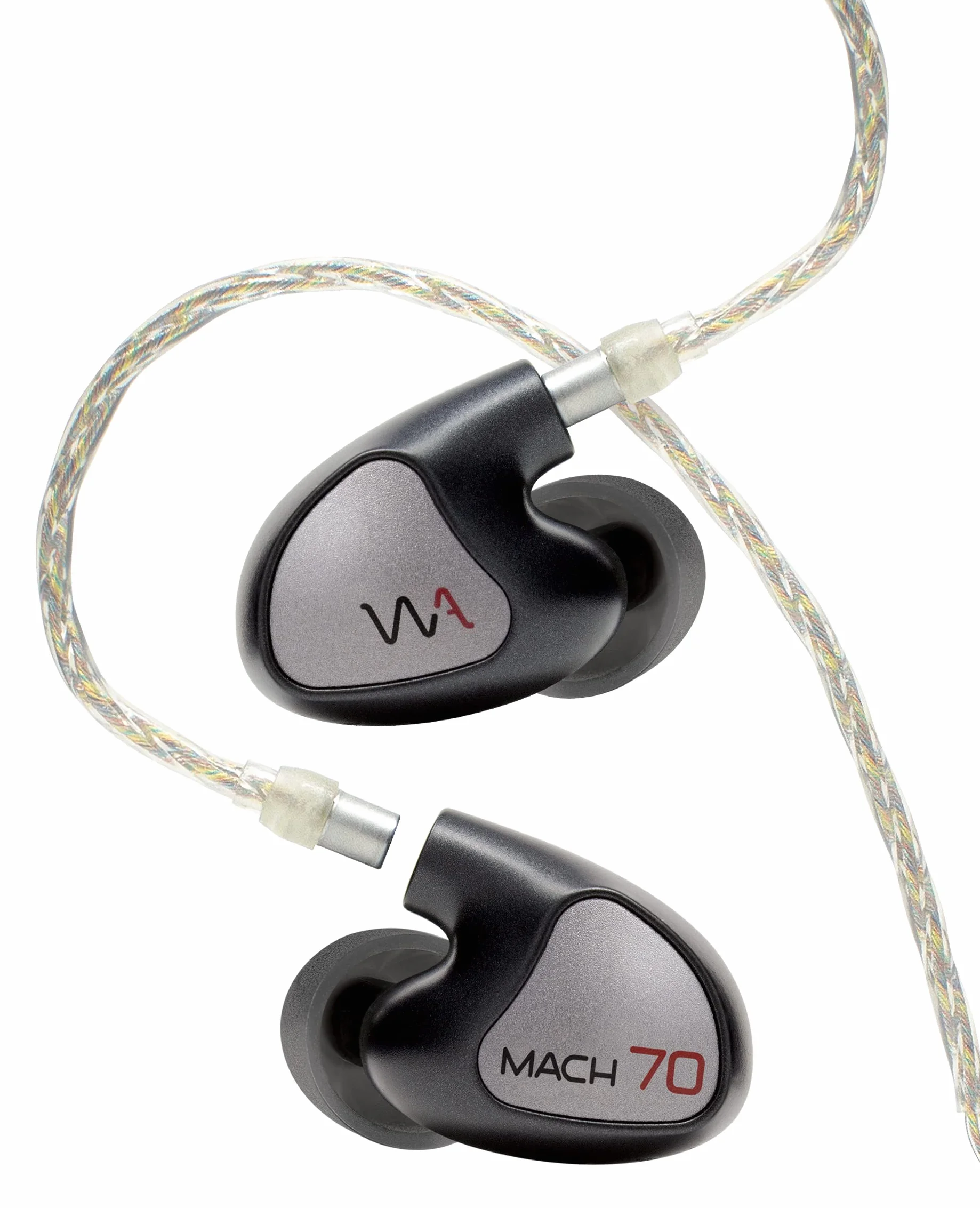 Westone Audio WA-M70 MACH 70 słuchawki nauszne uniwersalne 3-drożne 7-drożne - zbalansowane przetworniki armaturowe, kabel UltraBaX, akcesoria premium - czarny