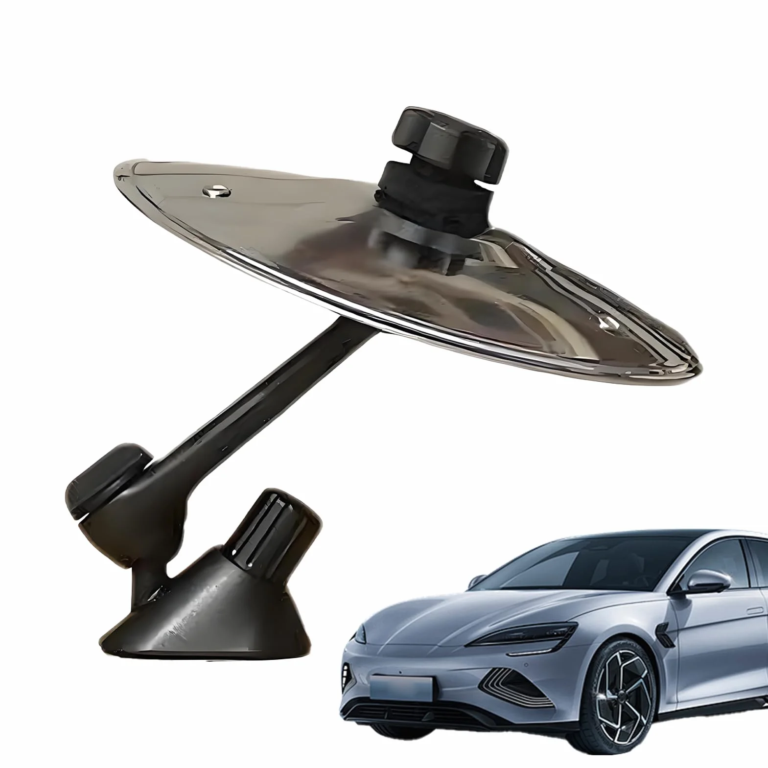 Stainless Steel Crash Cymbals, Dekoracja samochodu Wiatr, 5,51 x 5,31 cala kompaktowa łatwa instalacja, autentyczne akcesoria wiatrowe, stylowe wnętrze pojazdu do ciężarówki, Rv, Sedan