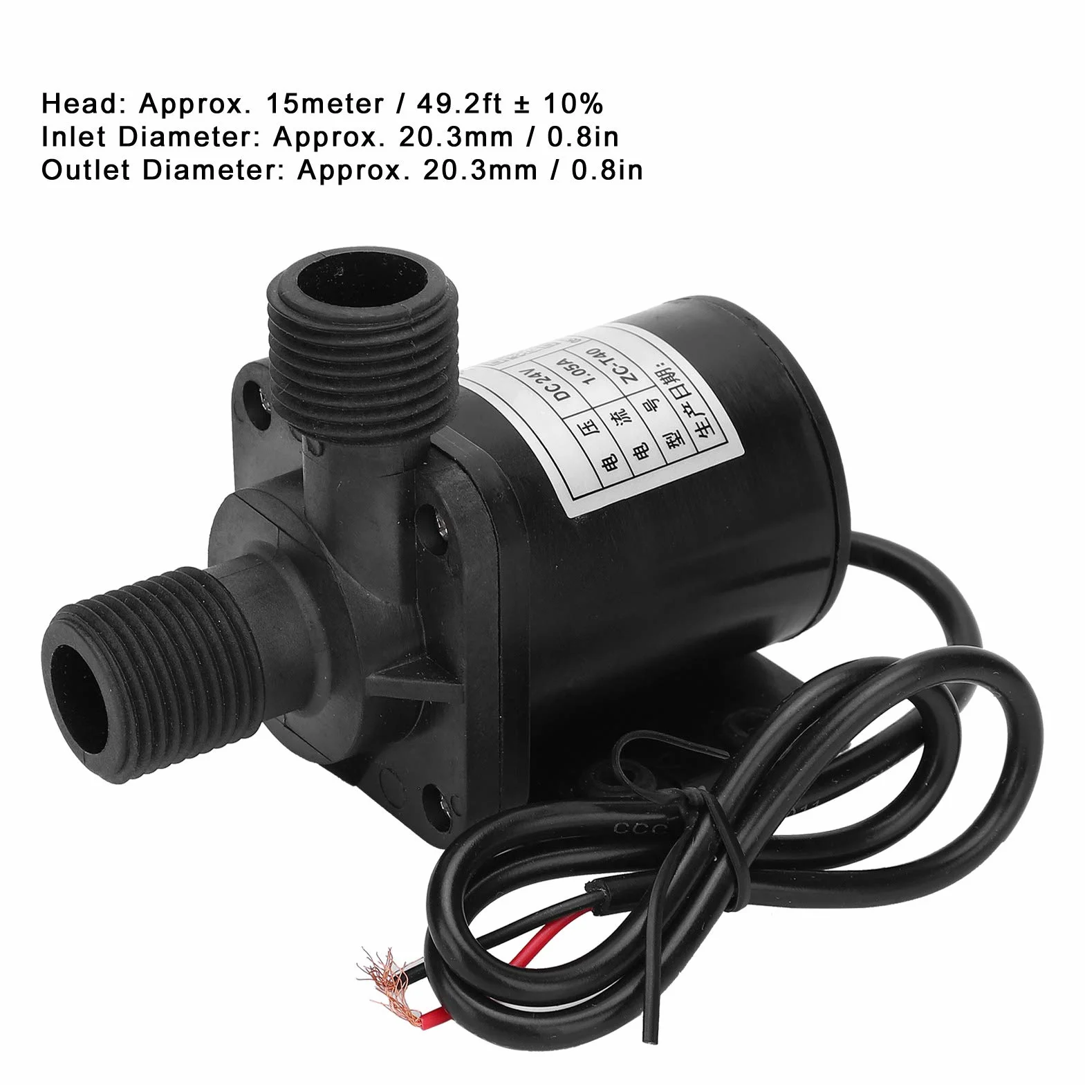 24 V mała pompa wodna, mini pompa cyrkulacyjna DC bezszczotkowy IP68 1320L/H Wodne narzędzia hydrauliczne