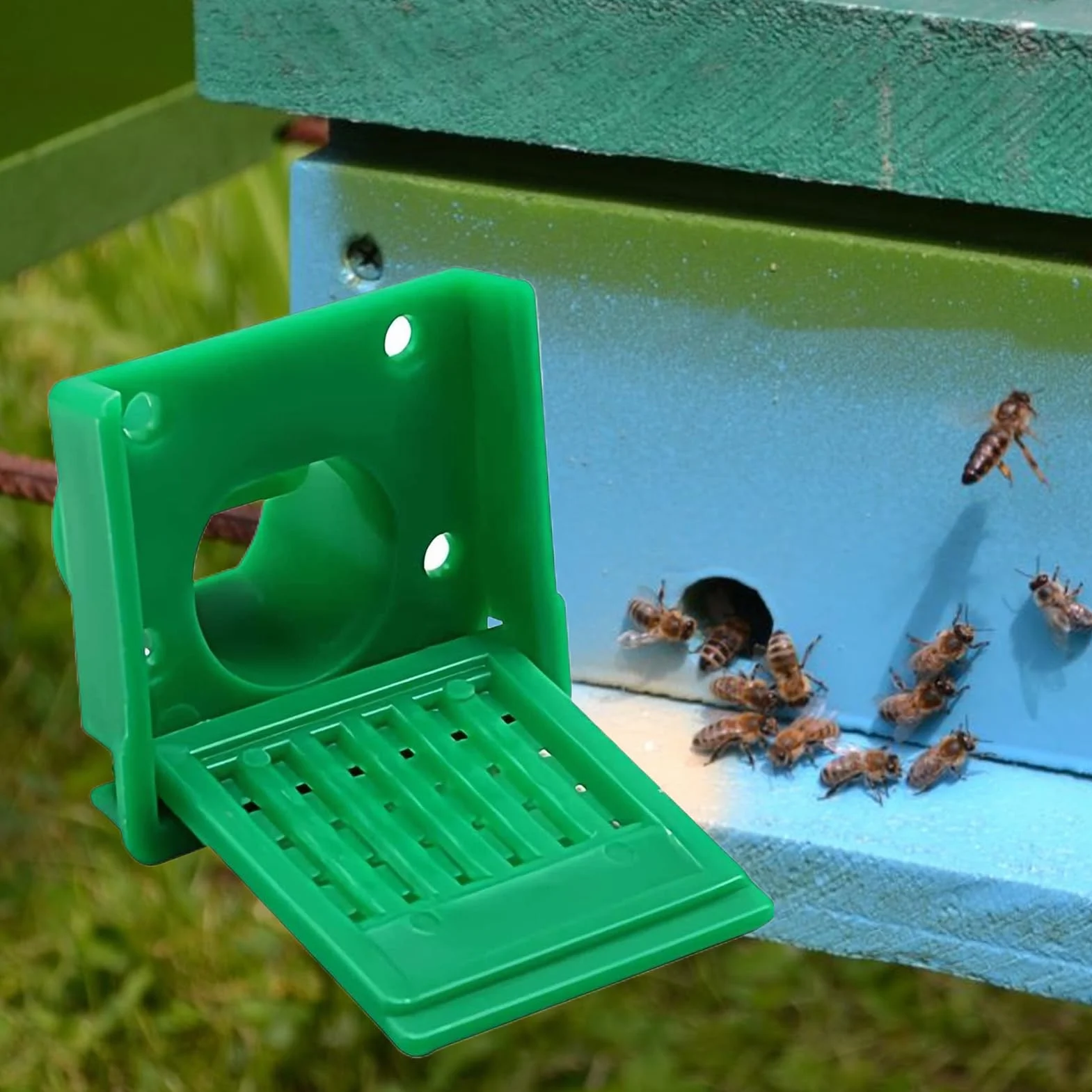Bee Hive Entrance, Beekeeping Entrances Gate, 2,56 x 1,97 cala drzwi o wysokiej wytrzymałości, łatwe do zainstalowania, akcesoria redukcyjne do użytku na zewnątrz, podwórku, farmy i użytku w