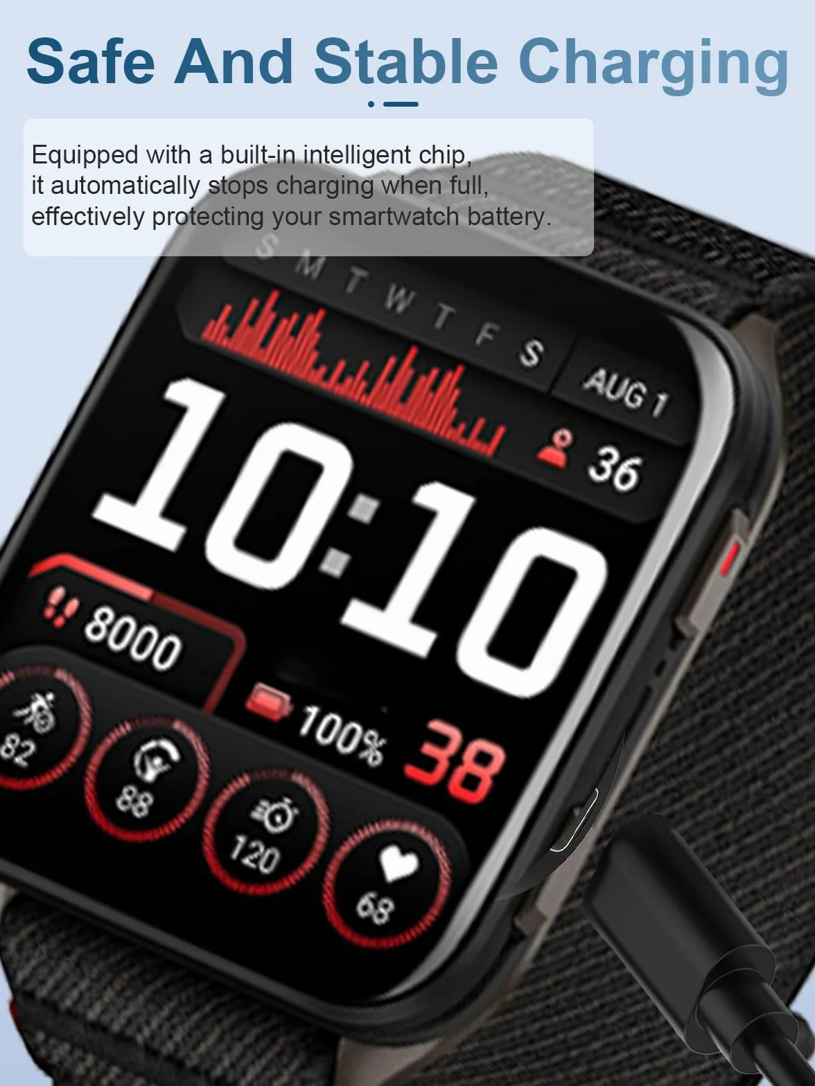 Magnetyczna podstawa ładująca do Garmin Venu X1/ Garmin Forerunner 570/Garmin Forerunner 970 (łącznie z 1 kablem do ładowania), stabilny adapter do ładowania yystao typu C