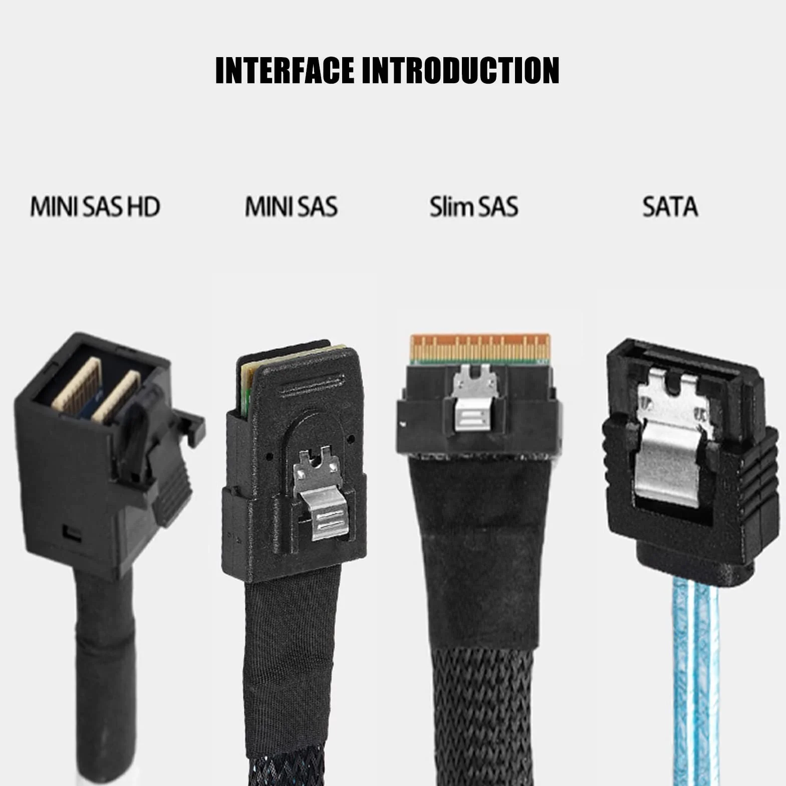 Wąski Kabel SAS, SAS 4.0 SFF 8654 4i 38pin Host do SFF 8654 Wąski Kabel Docelowy SAS, 12 Gb/s Ocynowana miedź Kabel Micro SATA do Obudowy Komputera Stacjonarnego HDD (1 m / 3,3 stopy)