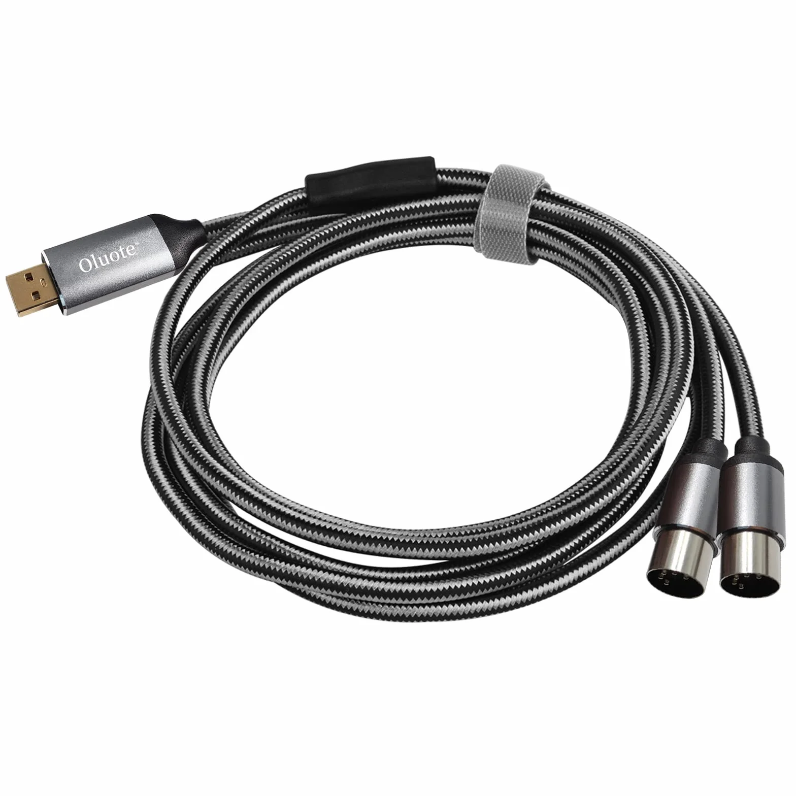 Konwerter interfejsu kabla midi na USB USB na MIDI 5-pinowy DIN męski x 2P (IN + OUT) do laptopa PC na profesjonalną klawiaturę fortepianową w domowym studiu muzycznym (1,5 m)