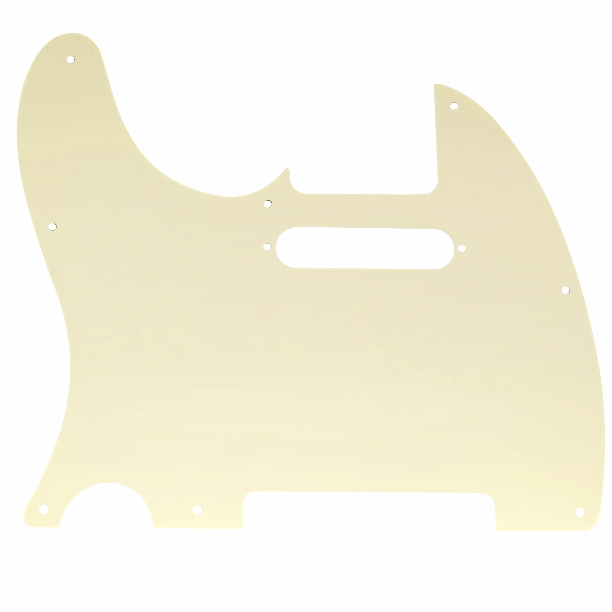 Musiclily 8 Otworów Pickguard Tele Płyta Maskownica do Gitary Fender USA/Mexican Standard Telecaster typ Nowoczesnym, 4-warstwowy Parchment Pearl