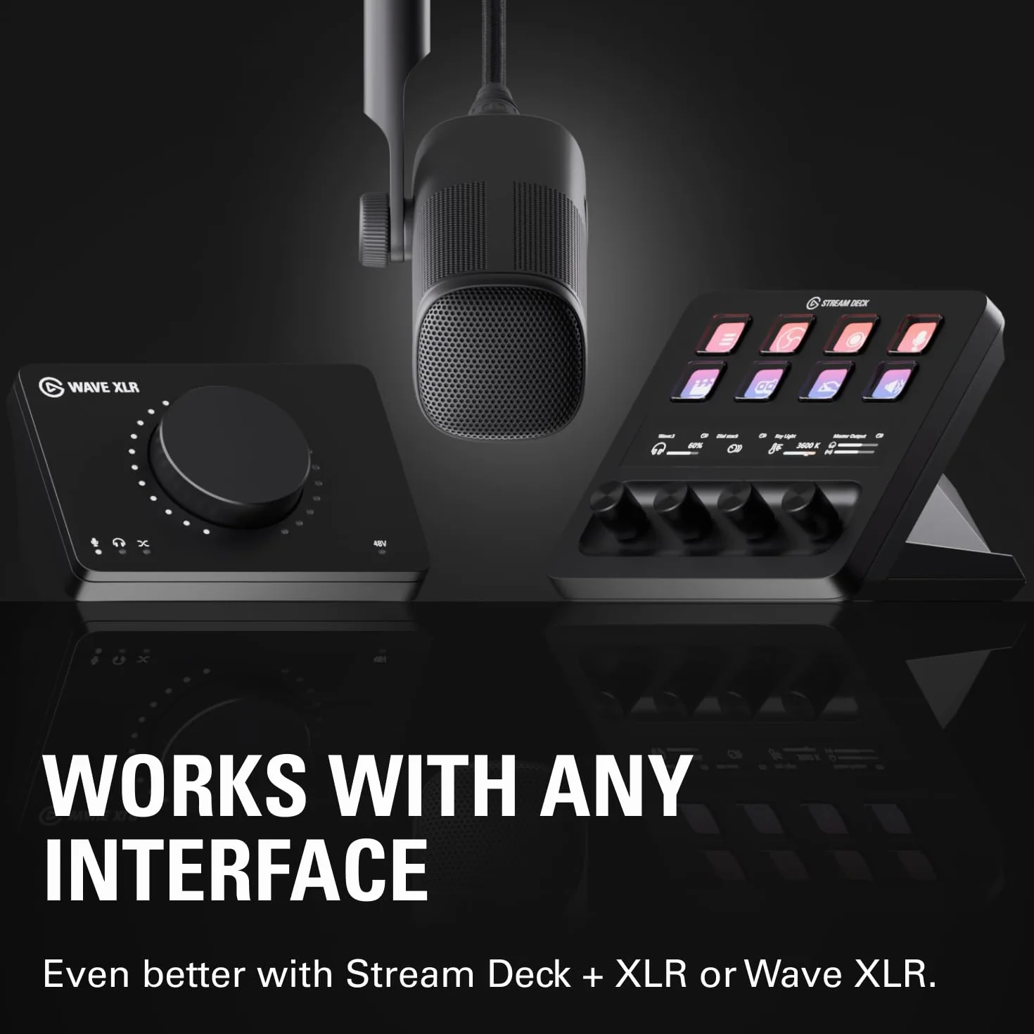 Elgato Wave DX dynamiczny mikrofon XLR kardioidalny eliminacja zakłóceń optymalizacja mowy podcasty transmisje