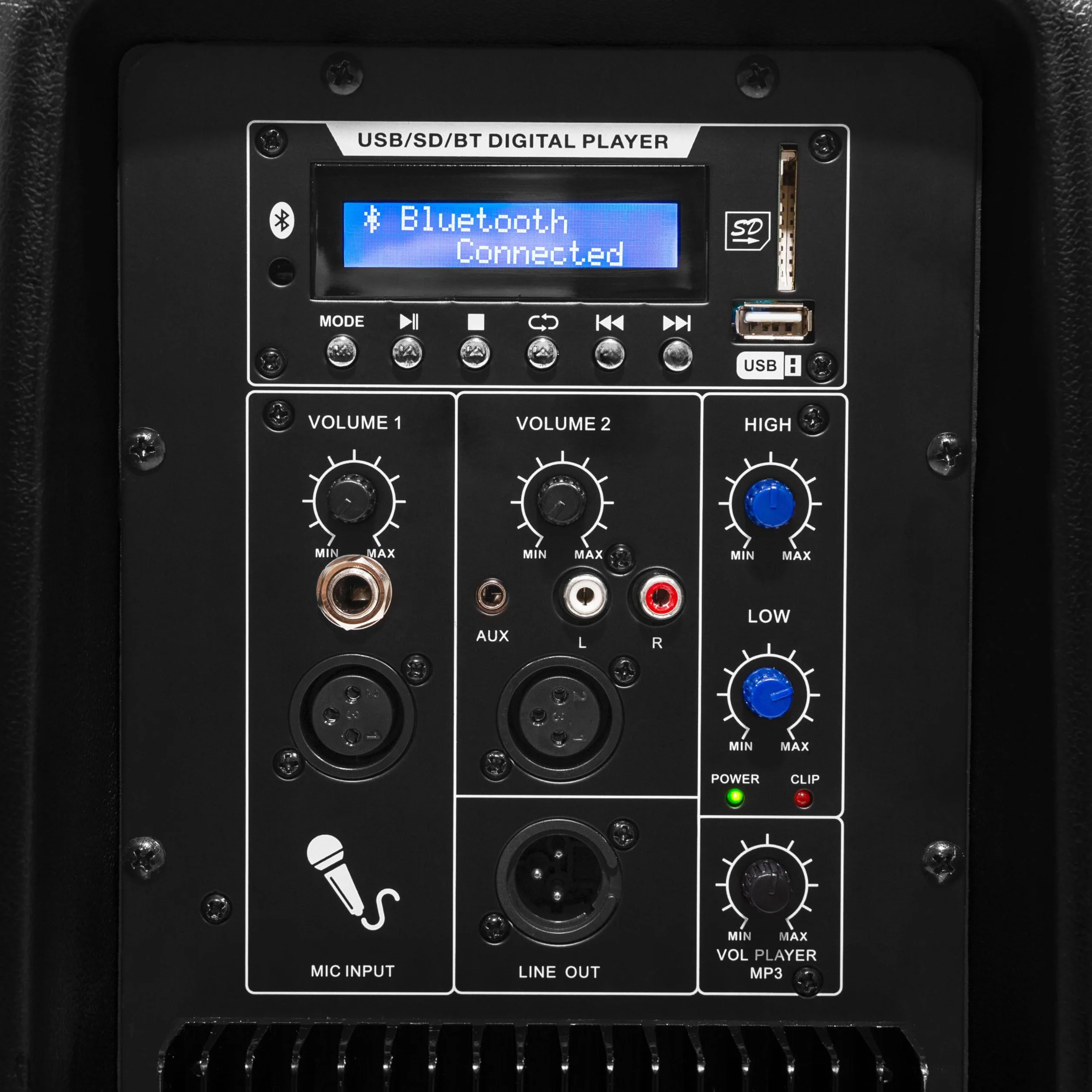 12" czarny 2-drożny aktywny głośnik - Moc 400 W - bezprzewodowe połączenie Bluetooth - wejście mikrofonowe/liniowe - solidny ABS - TWS - mocny i wszechstronny - idealny dla DJ-ów, animacji, sceny.