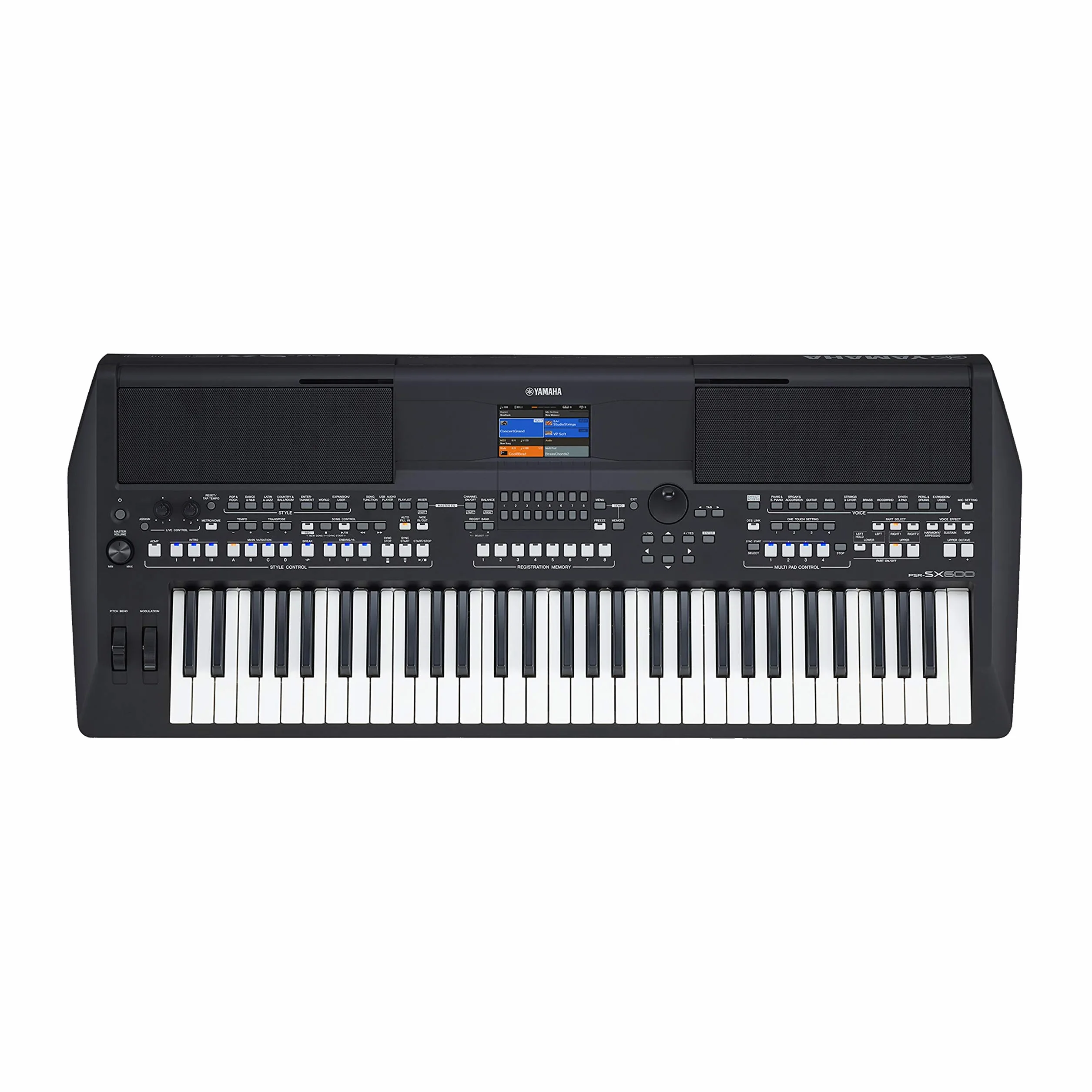 Yamaha PSR-SX600 Keyboard Cyfrowy, czarny - Arranger Workstation z 850 autentycznymi brzmieniami instrumentów i stylami DJ-skimi - 61 klawiszy czułych na dotyk