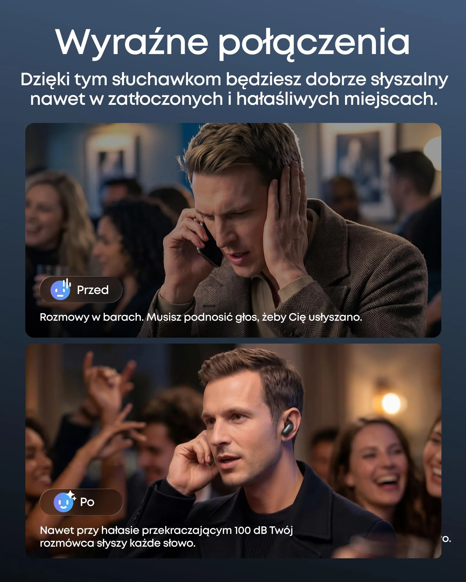 Słuchawki soundcore Liberty 5 Pro Anker, chip Anker Thus™ AI, wyraźne rozmowy nawet szeptem, redukcja szumów, czas odtwarzania 6,5 godz./28 godz., 5 min. = 4 odtwarzania, ładowanie bezprzewodowe