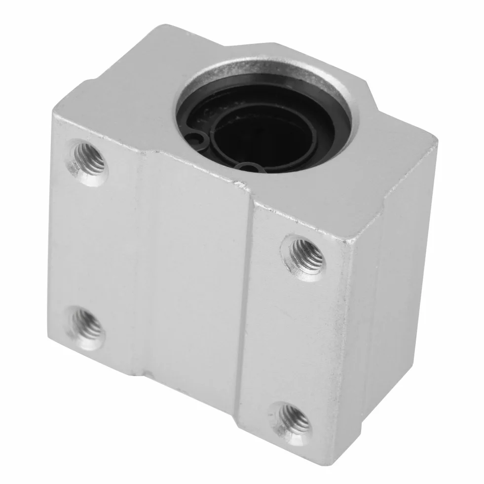 Prowadnica liniowa, 4 szt. SCS12UU Blok ślizgowy Blok prowadnicy liniowego łożyska kulkowego 36x42x28mm Aluminiowy blok ślizgowy liniowego łożyska kulkowego Liniowe łożysko kulkowe wykonane z aluminium, kulka stalowa, średnica wewnętrzna 12 mm