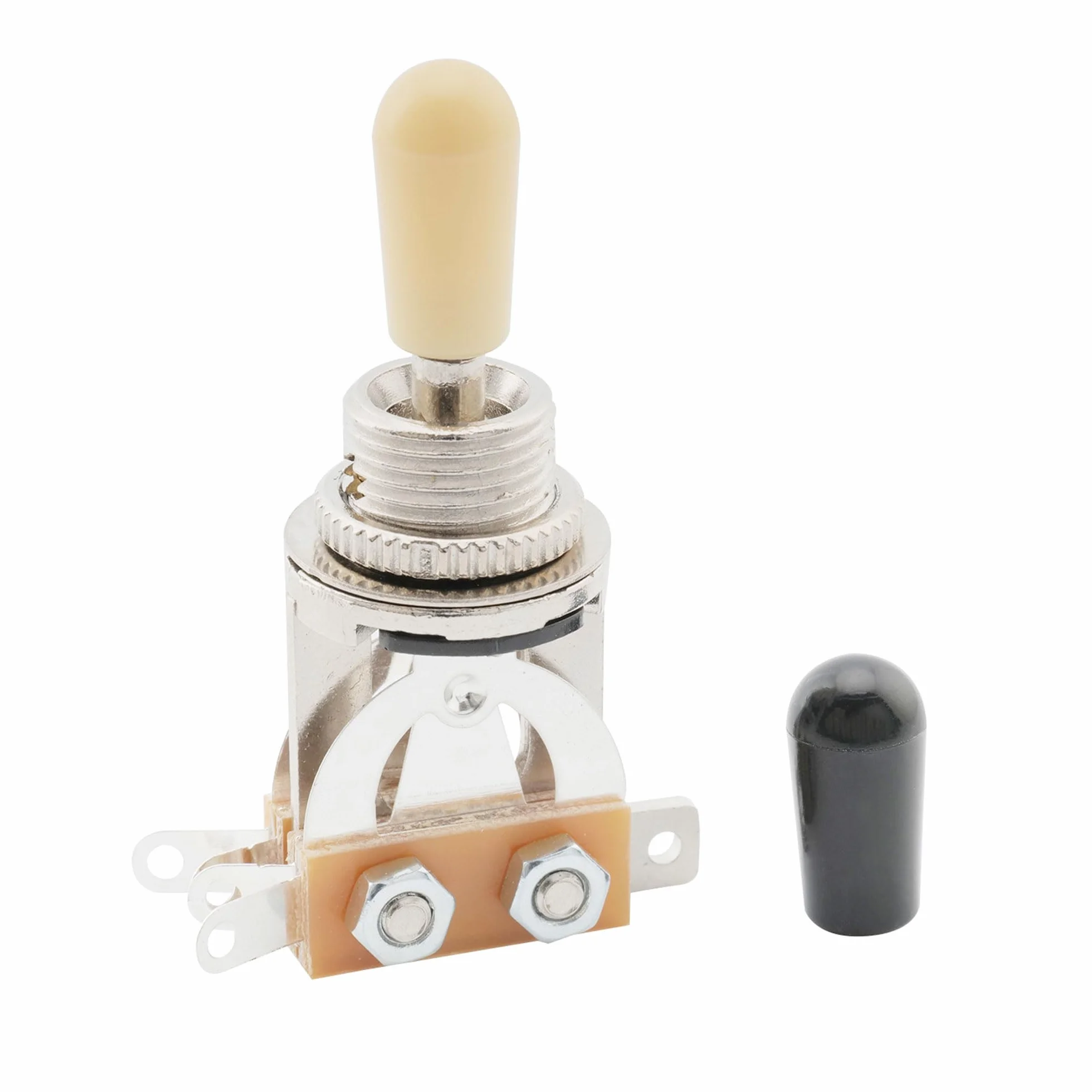 Musiclily Metryczna Przełącznik Gitaryowy 3-pozycyjny Toggle Switch do Gitary Elektrycznej Typu Epiphone Les Paul, Chrom z Kremową Główką