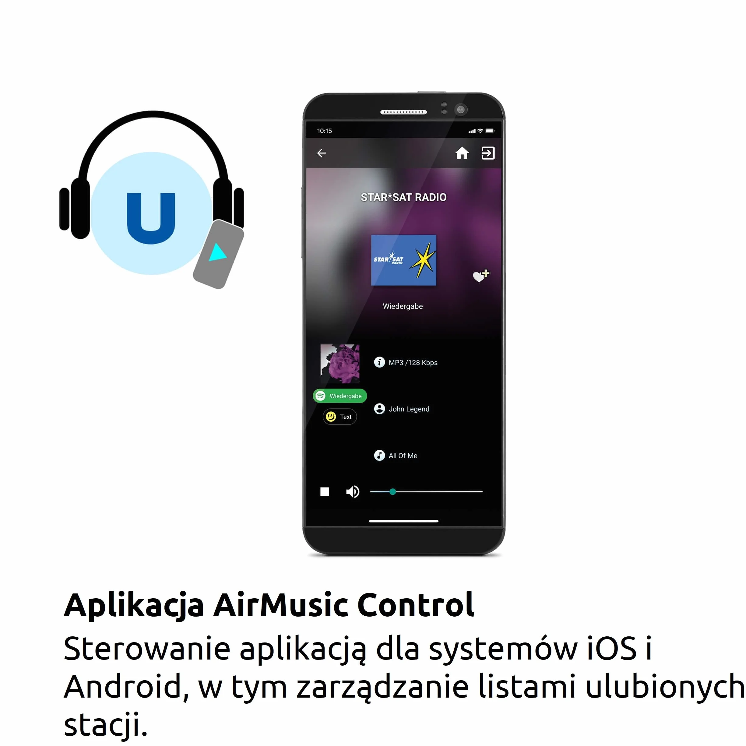 TechniSat Radio gwiazdkowe IR 2 – kompaktowe radio internetowe (WLAN, wymienny akumulator, kolorowy wyświetlacz, zmienne przyciski bezpośredniego wyboru, nadajnik radia do spania, budzik, timer snu