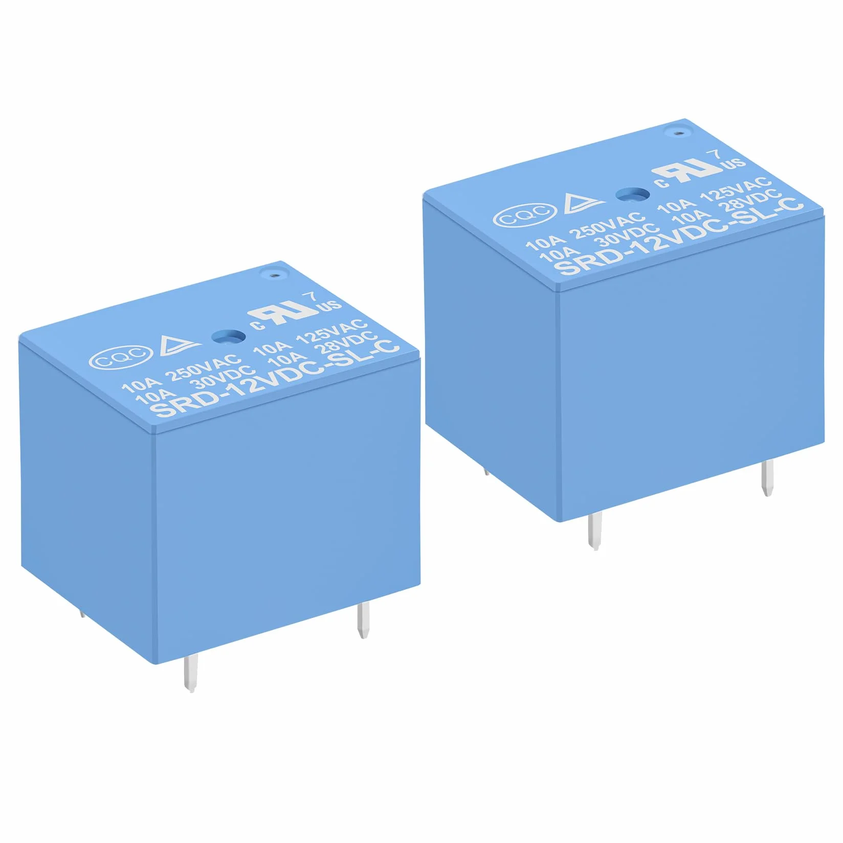 Heschen Przekaźnik płyty PC SRD-12VDC-SL-C DC 12V cewka SPDT 10A 250VAC 5-pinowe zaciski 2 szt